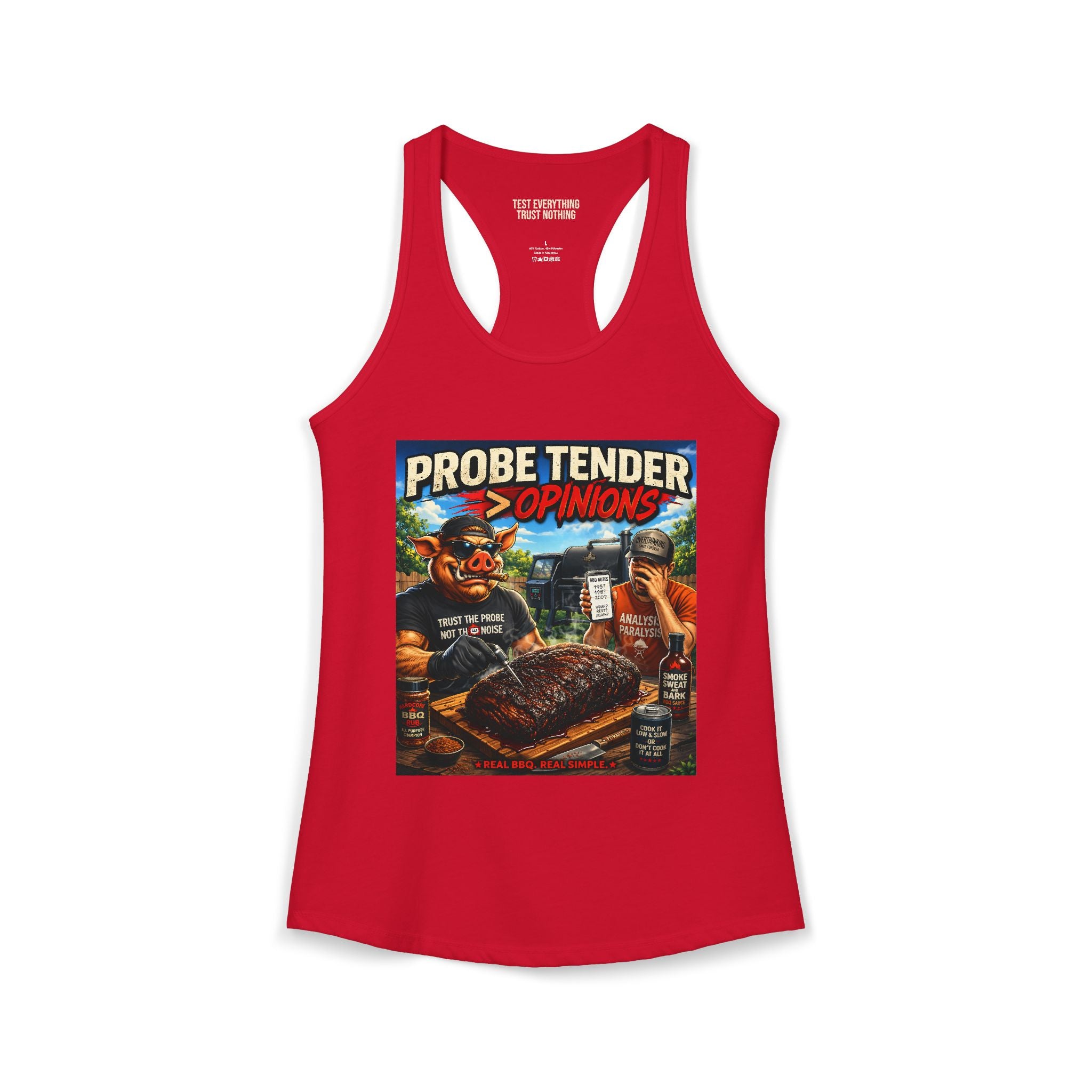 Probe Tender > Opinions Women's Tank Top — Premium Racerback | BBQ Test Pit