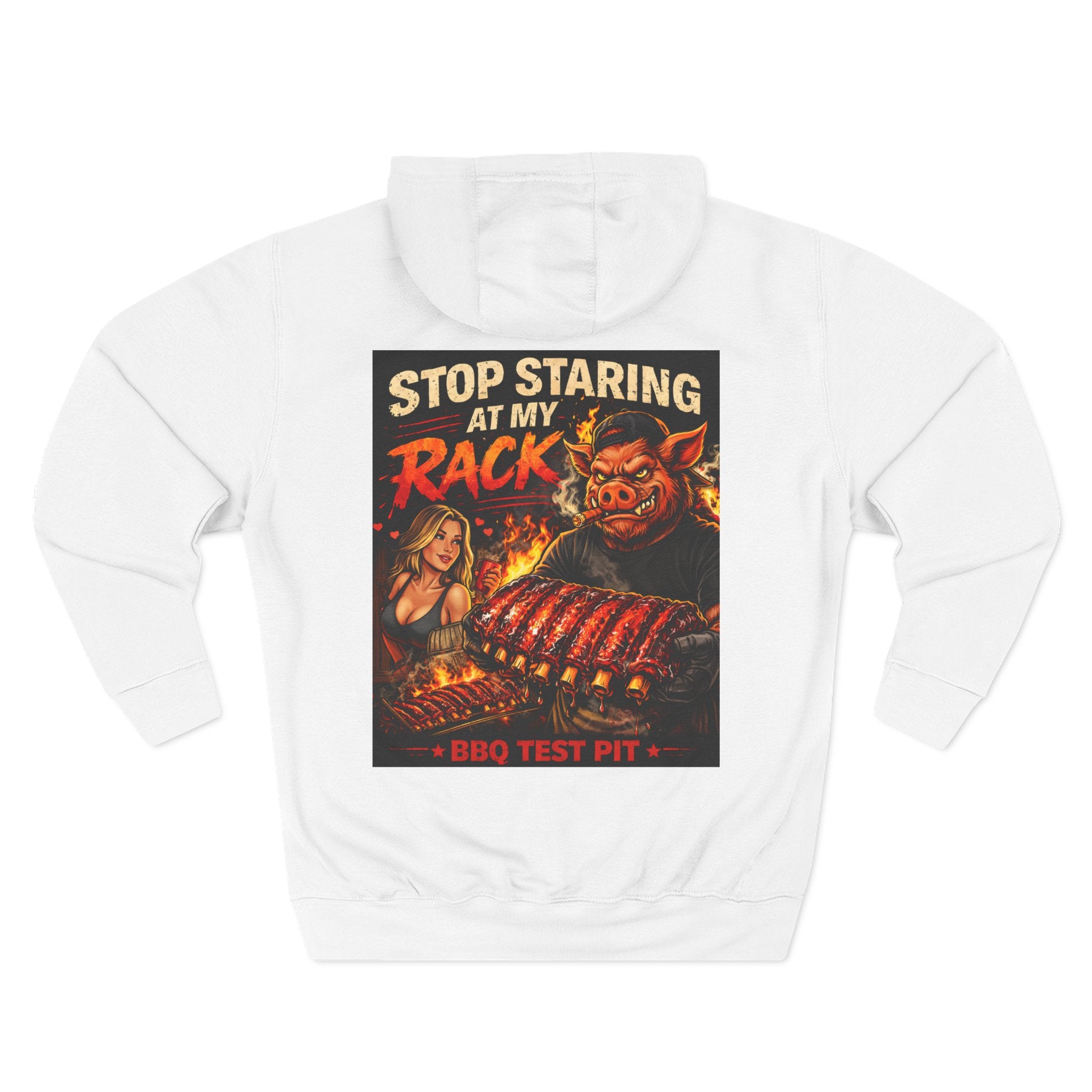 Stop Staring at My Rack Hoodie — Premium Heavyweight Rib Tech | BBQ Test Pit