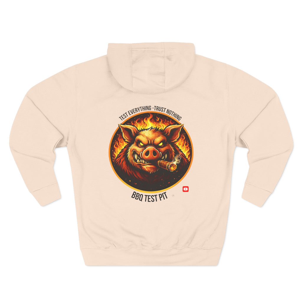 BBQ Test Pit Official Logo Hoodie — Premium Heavyweight Uniform | Batch 001