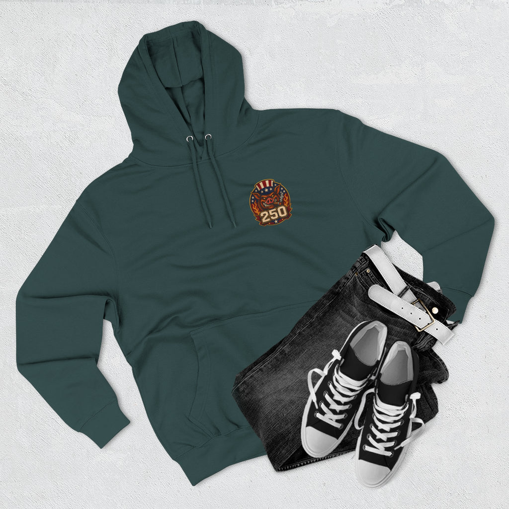 BBQ Test Pit America's 250th Birthday Hoodie | Limited Edition Patriotic Fleece