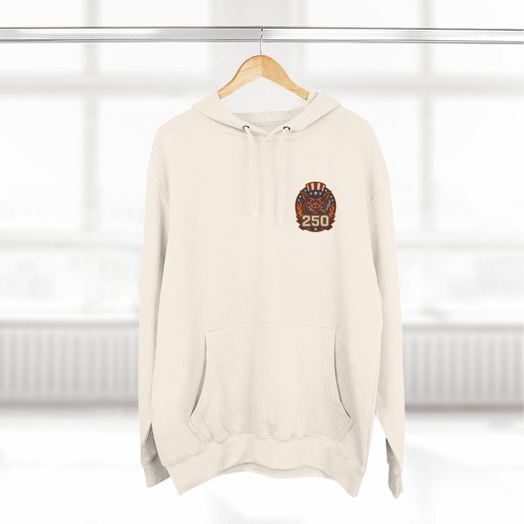 BBQ Test Pit America's 250th Birthday Hoodie | Limited Edition Patriotic Fleece