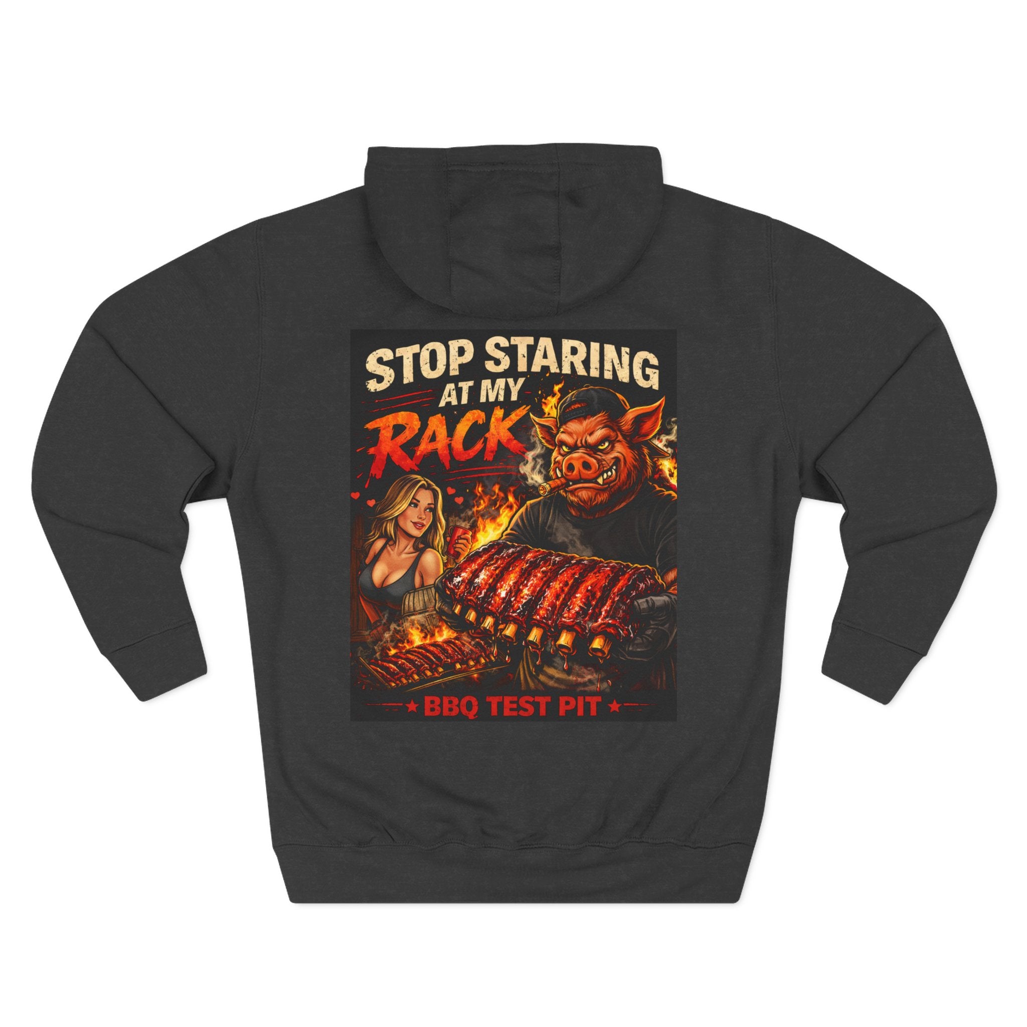 Stop Staring at My Rack Hoodie — Premium Heavyweight Rib Tech | BBQ Test Pit
