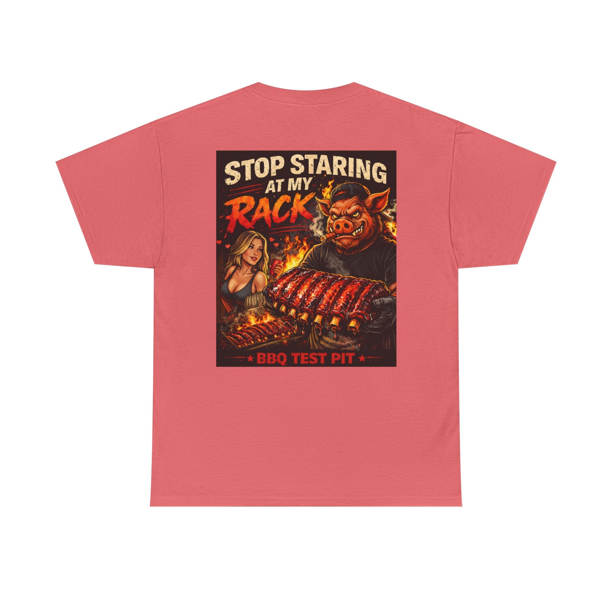 Stop Staring At My Rack T-Shirt — Rib Enthusiast Gear | BBQ Test Pit