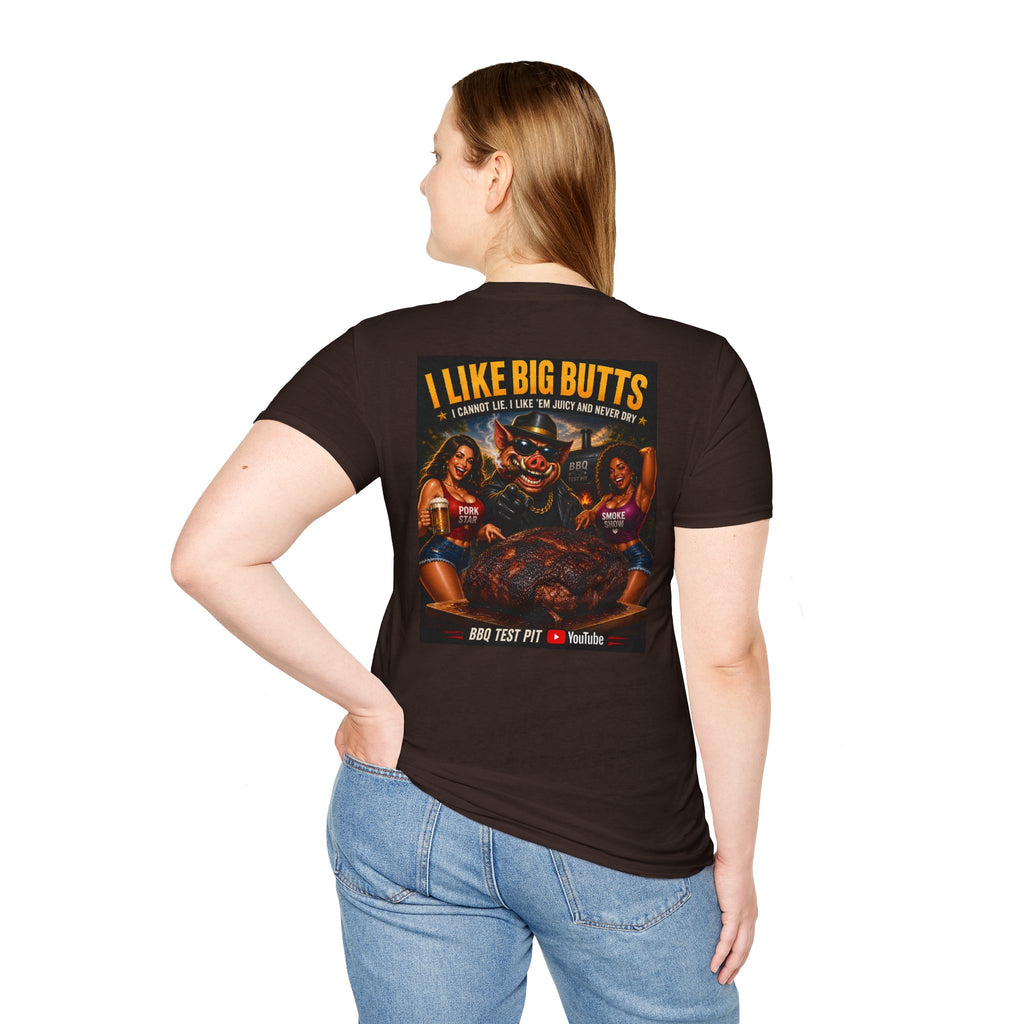 I Like Big Butts T-Shirt — Premium Softstyle BBQ Tee | BBQ Test Pit