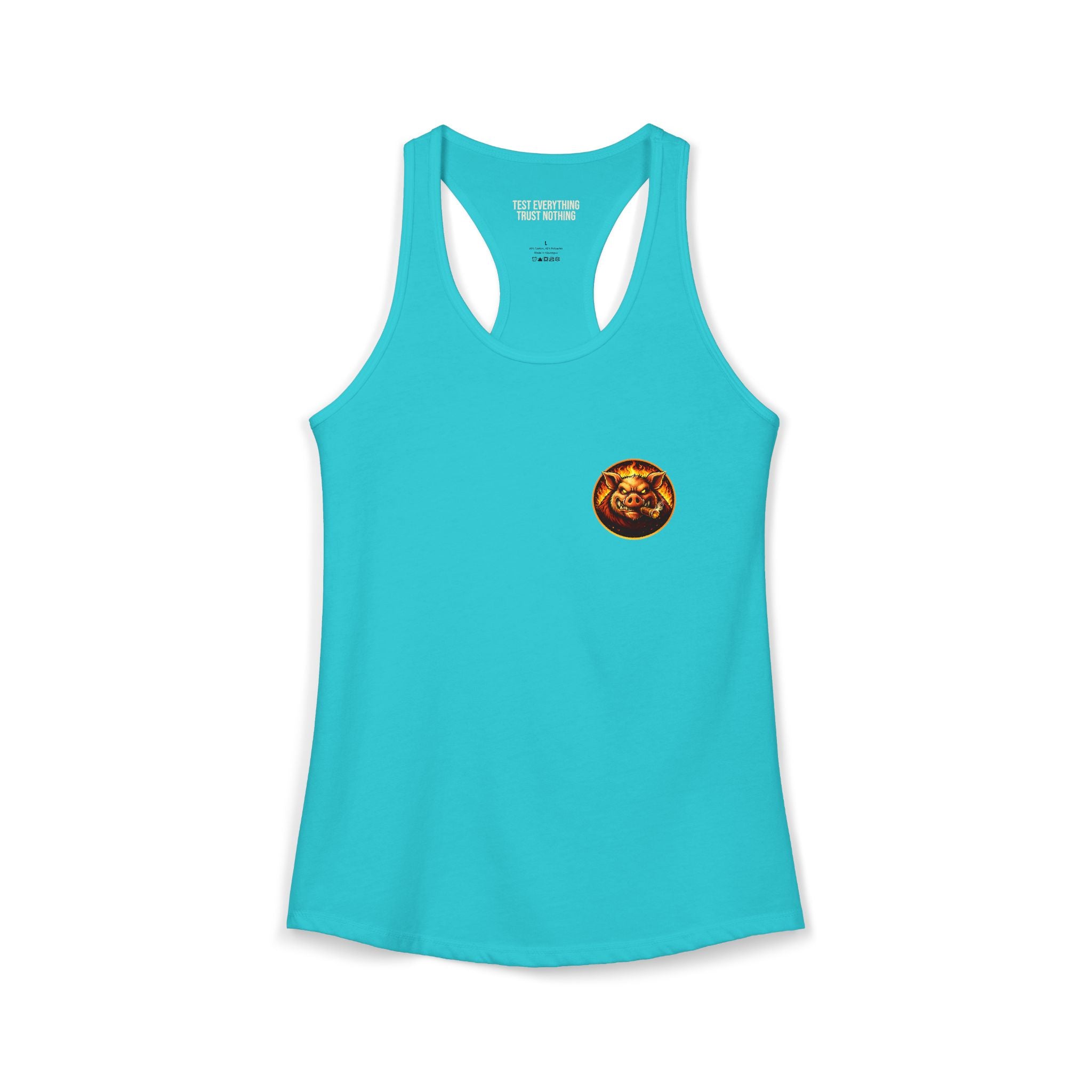 BBQ Test Pit Official Logo Women's Tank Top — Premium Racerback | Batch 001