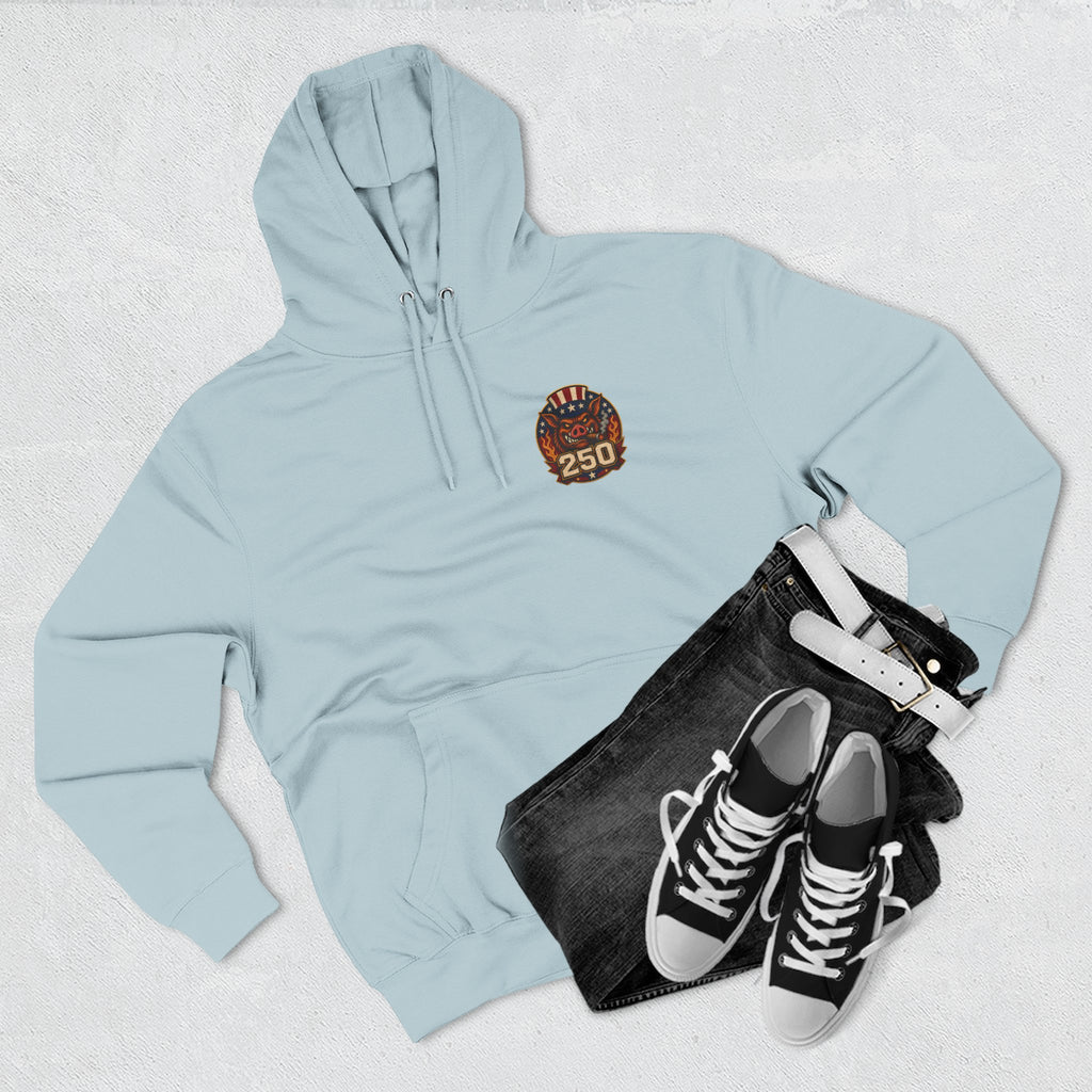 BBQ Test Pit America's 250th Birthday Hoodie | Limited Edition Patriotic Fleece