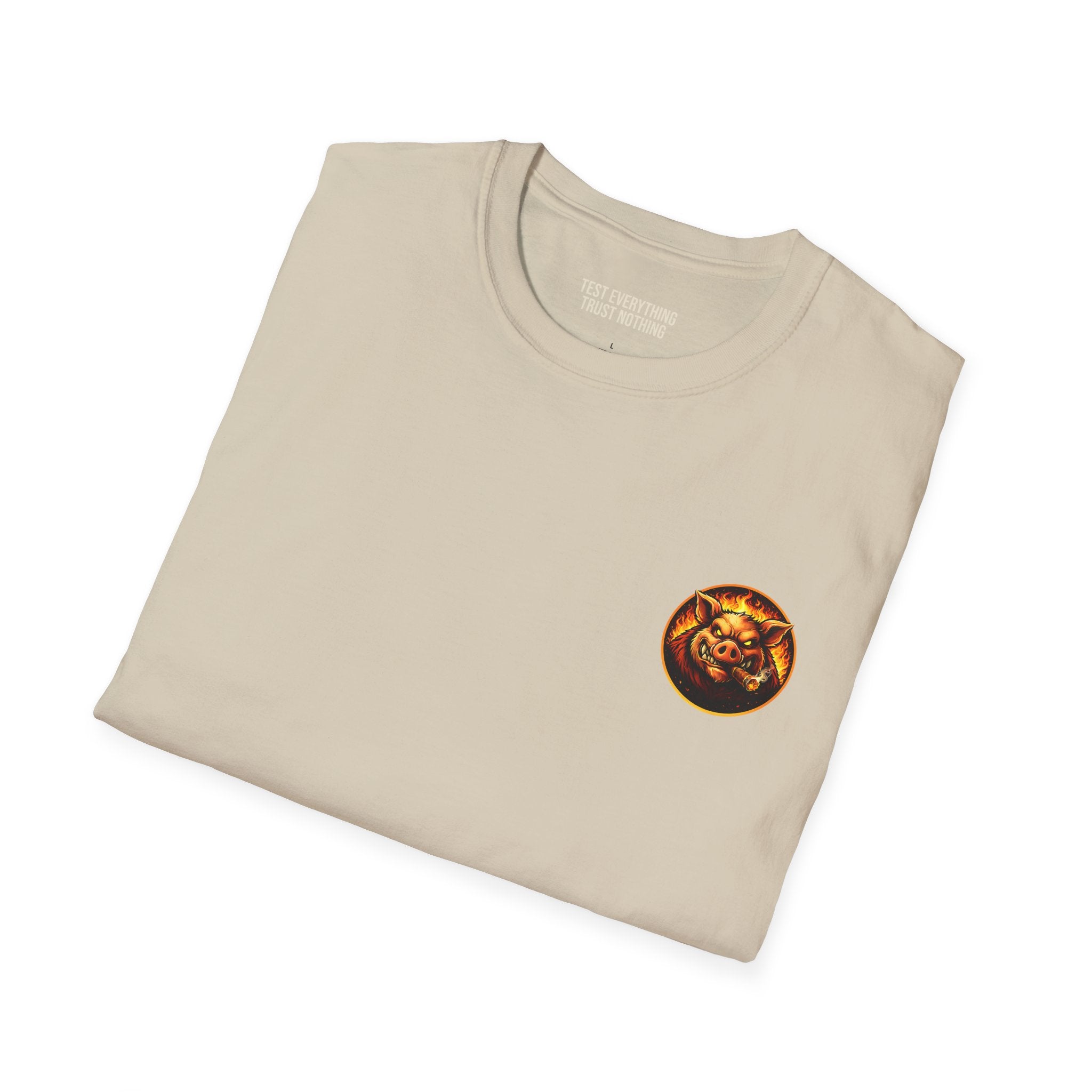 Stop Staring At My Rack T-Shirt — Premium Softstyle Rib Tee | BBQ Test Pit