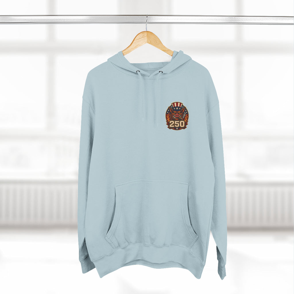 BBQ Test Pit America's 250th Birthday Hoodie | Limited Edition Patriotic Fleece