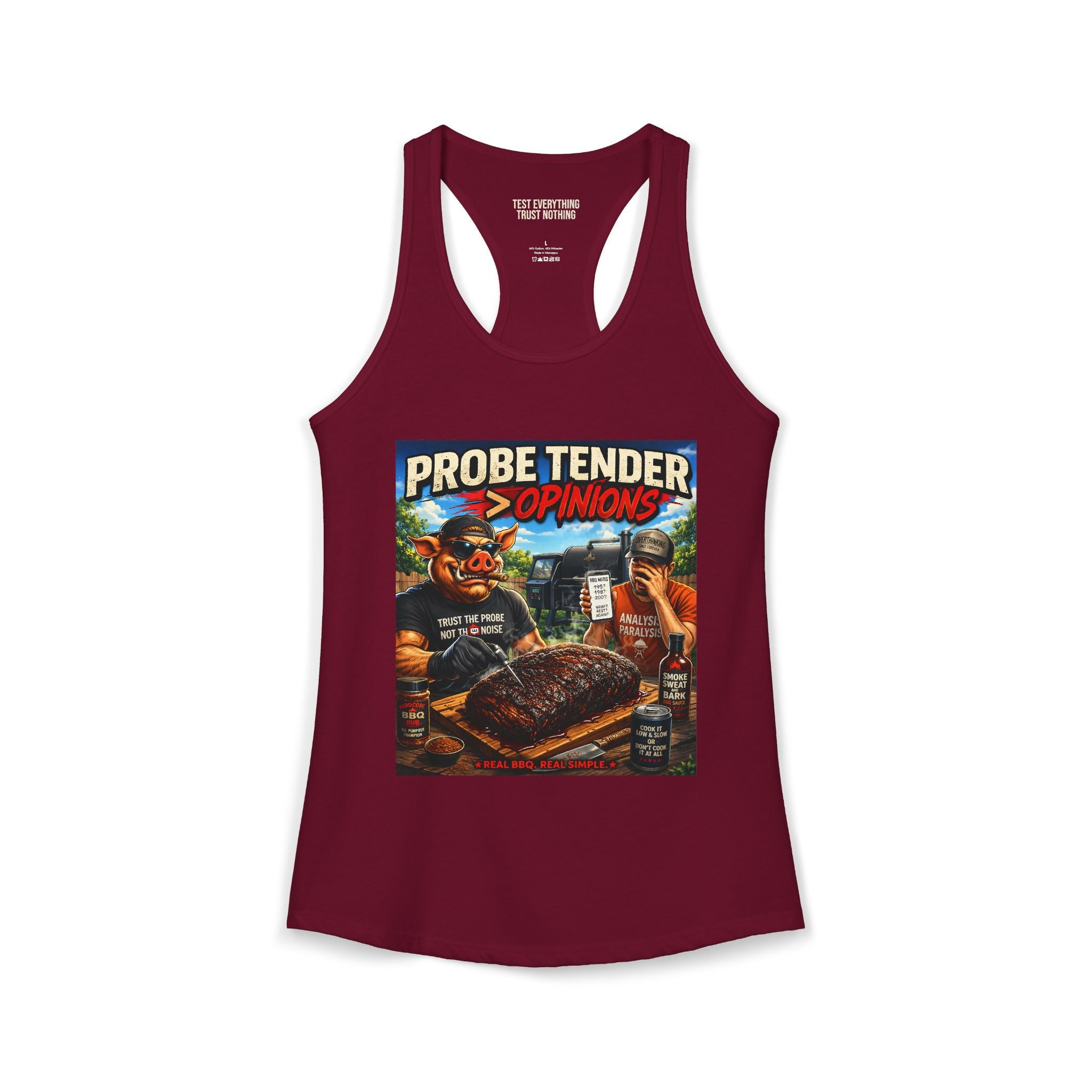 Probe Tender > Opinions Women's Tank Top — Premium Racerback | BBQ Test Pit