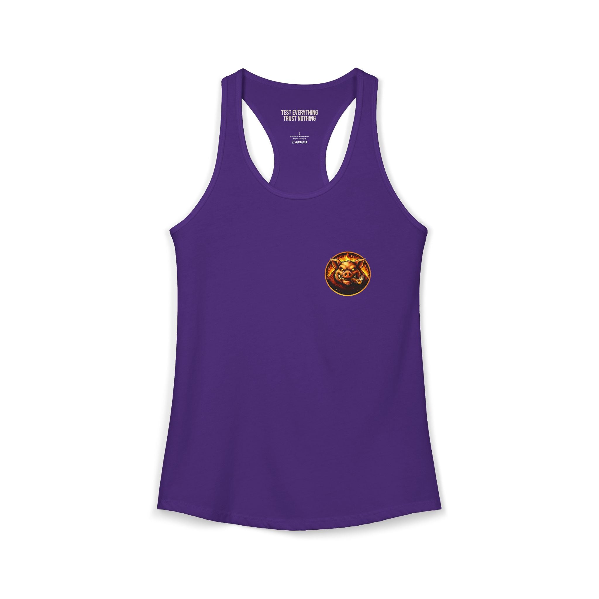 BBQ Test Pit Official Logo Women's Tank Top — Premium Racerback | Batch 001