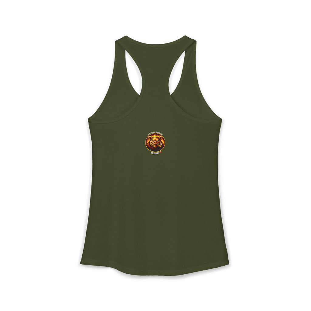 BBQ Test Pit Official Logo Women's Tank Top — Premium Racerback | Batch 001