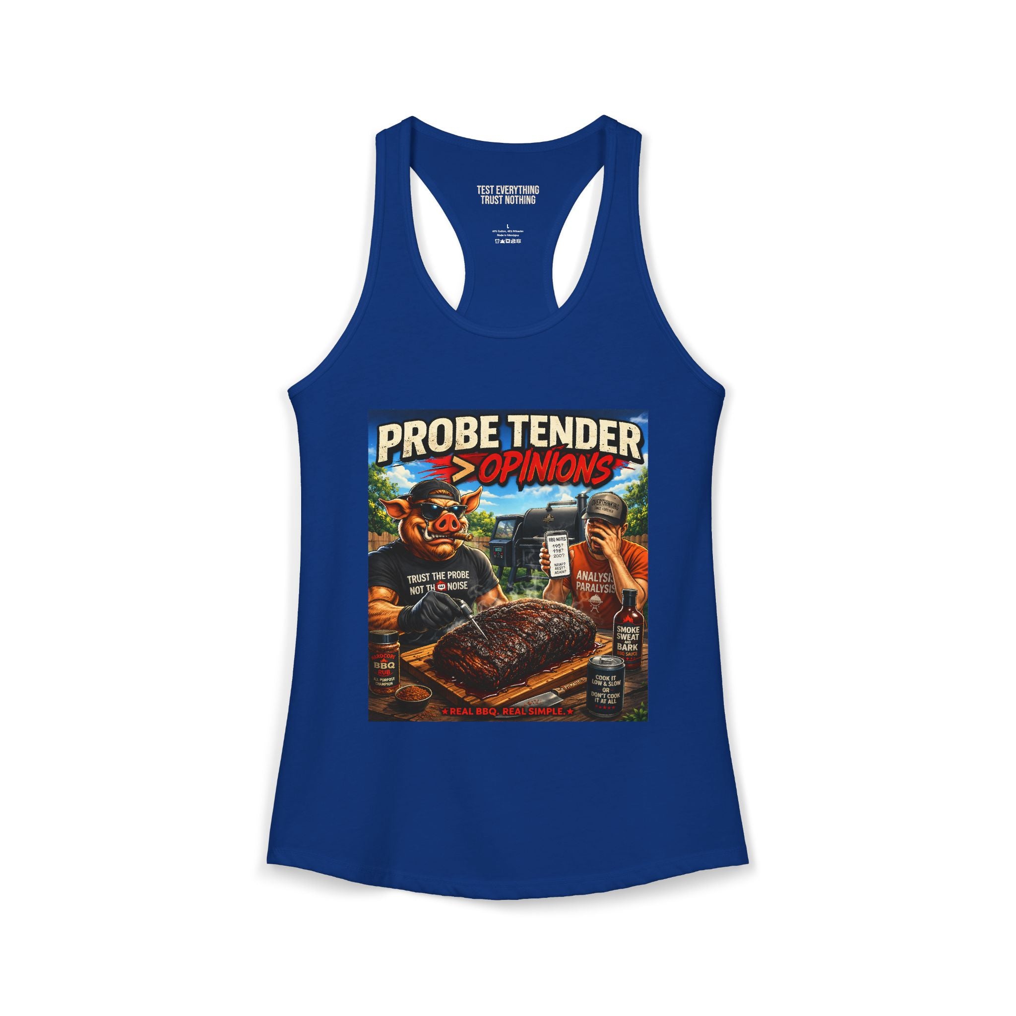 Probe Tender > Opinions Women's Tank Top — Premium Racerback | BBQ Test Pit