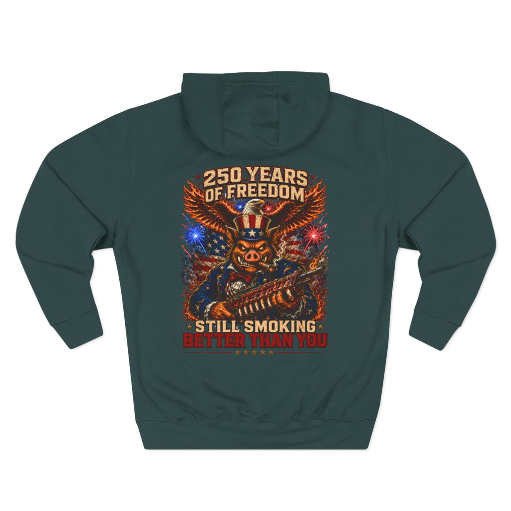 BBQ Test Pit America's 250th Birthday Hoodie | Limited Edition Patriotic Fleece