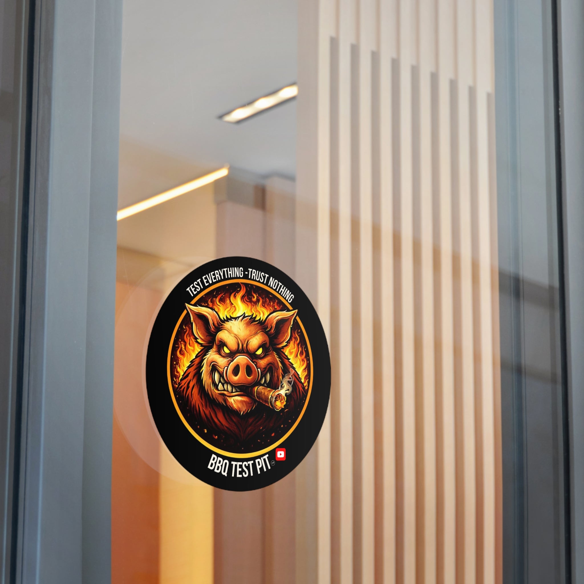 BBQ Test Pit Official Logo Vinyl Sticker — Waterproof Matte Decal | All Sizes