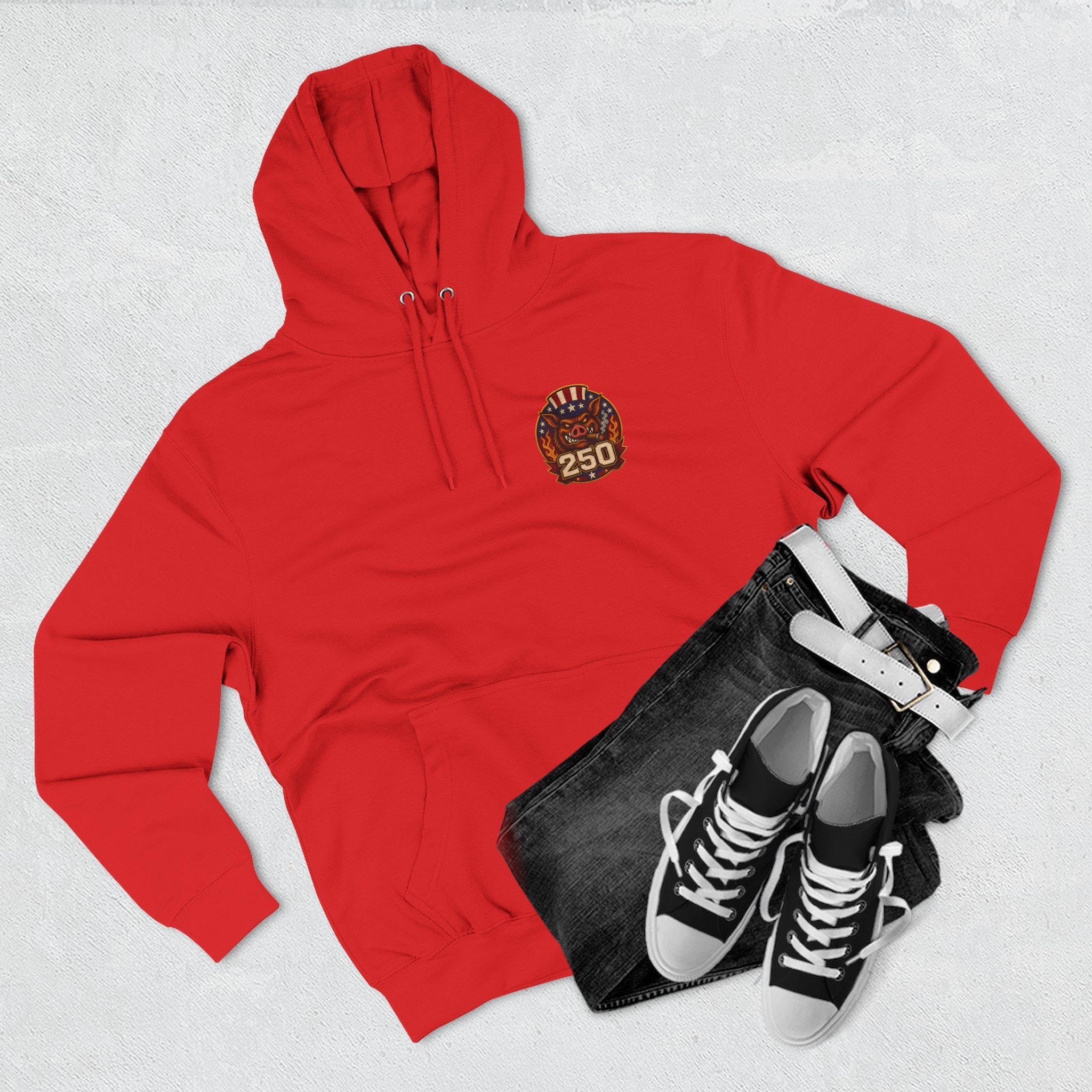 BBQ Test Pit America's 250th Birthday Hoodie | Limited Edition Patriotic Fleece