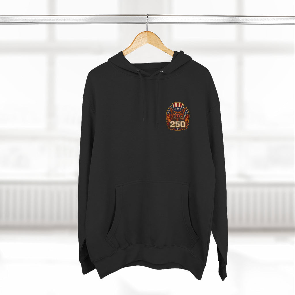 BBQ Test Pit America's 250th Birthday Hoodie | Limited Edition Patriotic Fleece
