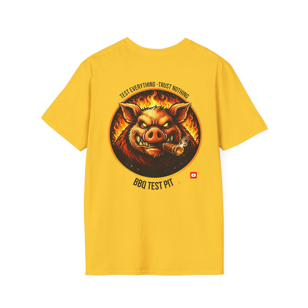 BBQ Test Pit Official Logo T-Shirt — Premium Softstyle Uniform | Batch 001