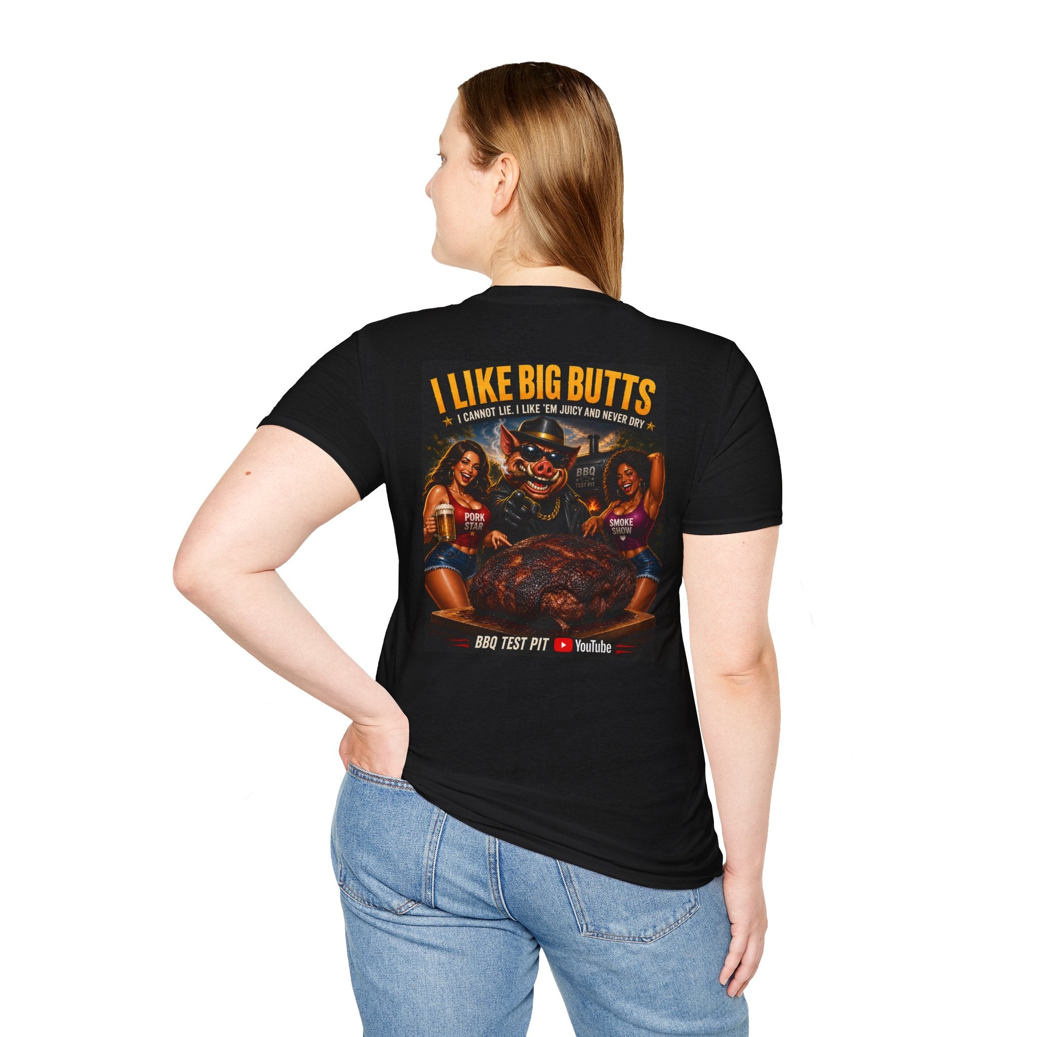 I Like Big Butts T-Shirt — Premium Softstyle BBQ Tee | BBQ Test Pit