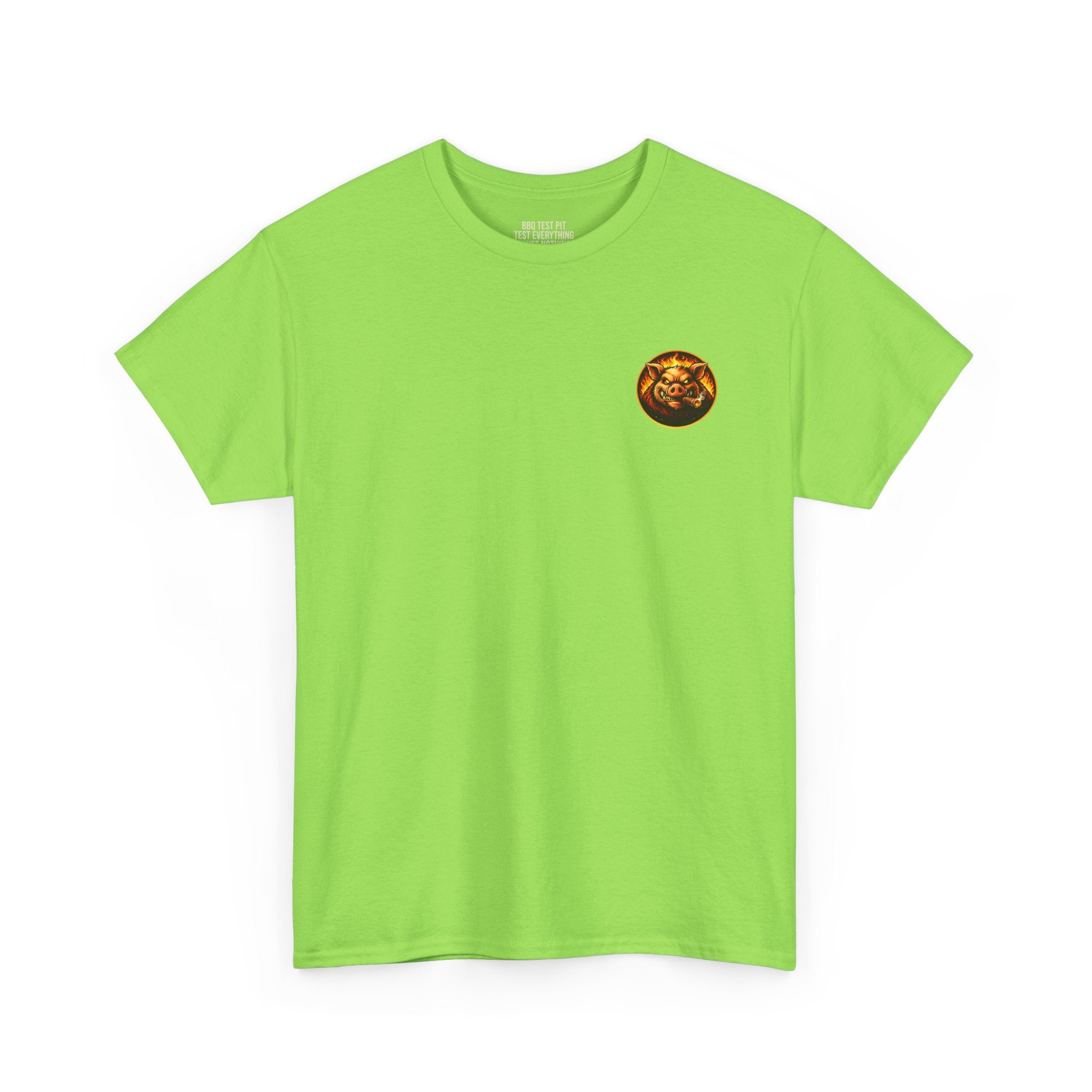 Whatever You Made… Stop Calling It BBQ. – BBQ Test Pit Funny BBQ Heavy Duty T-Shirt