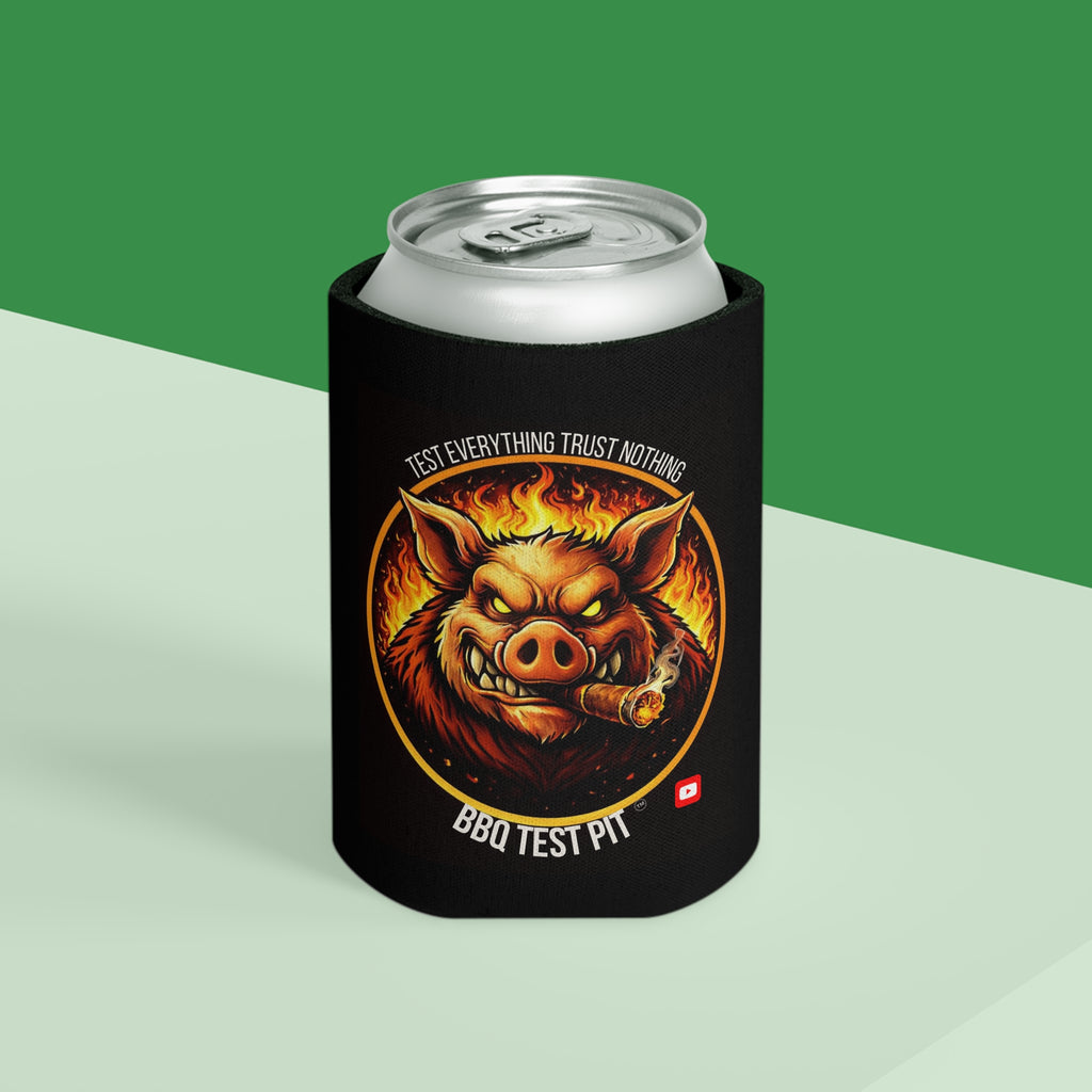 BBQ Test Pit Can Cooler — Insulated Beer Sleeves | Regular & Slim Can Options