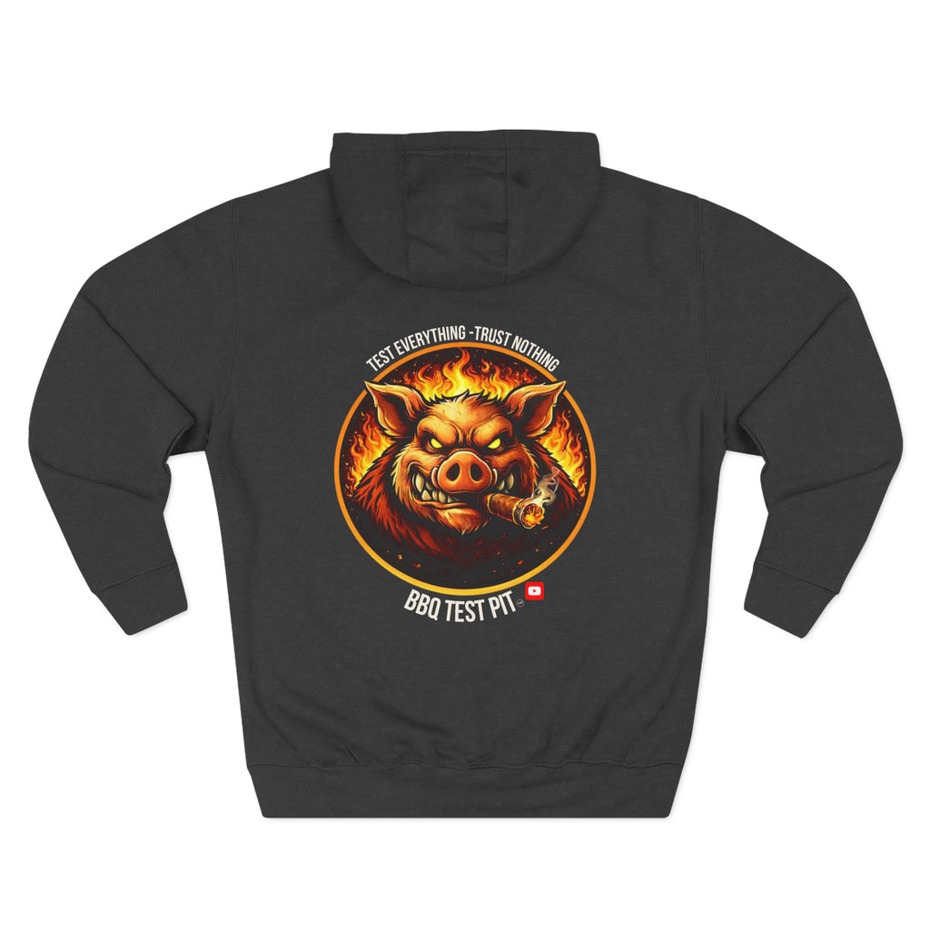 BBQ Test Pit Official Logo Hoodie — Premium Heavyweight Uniform | Batch 001