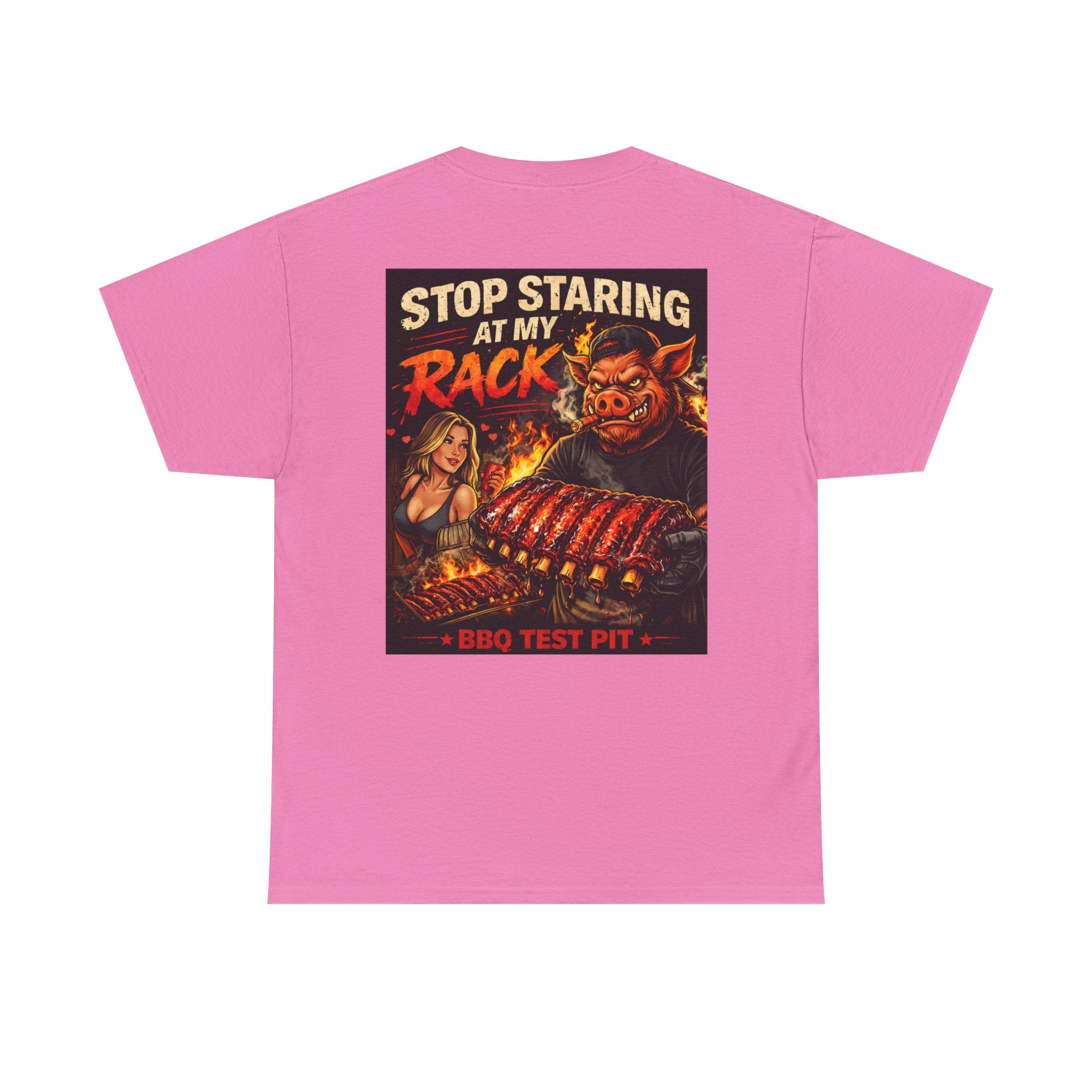 Stop Staring At My Rack T-Shirt — Rib Enthusiast Gear | BBQ Test Pit