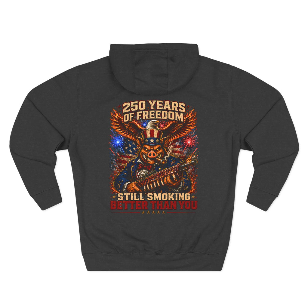 BBQ Test Pit America's 250th Birthday Hoodie | Limited Edition Patriotic Fleece