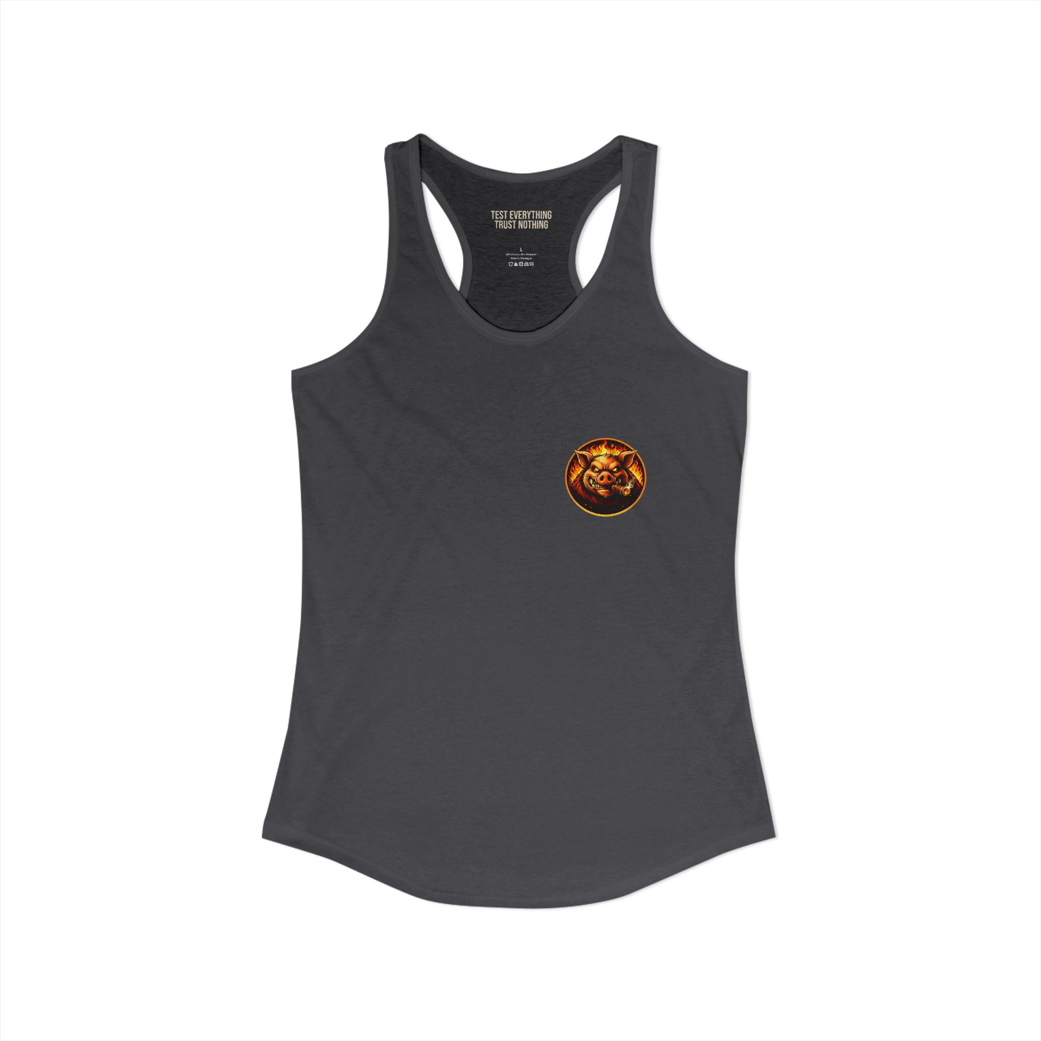BBQ Test Pit Official Logo Women's Tank Top — Premium Racerback | Batch 001