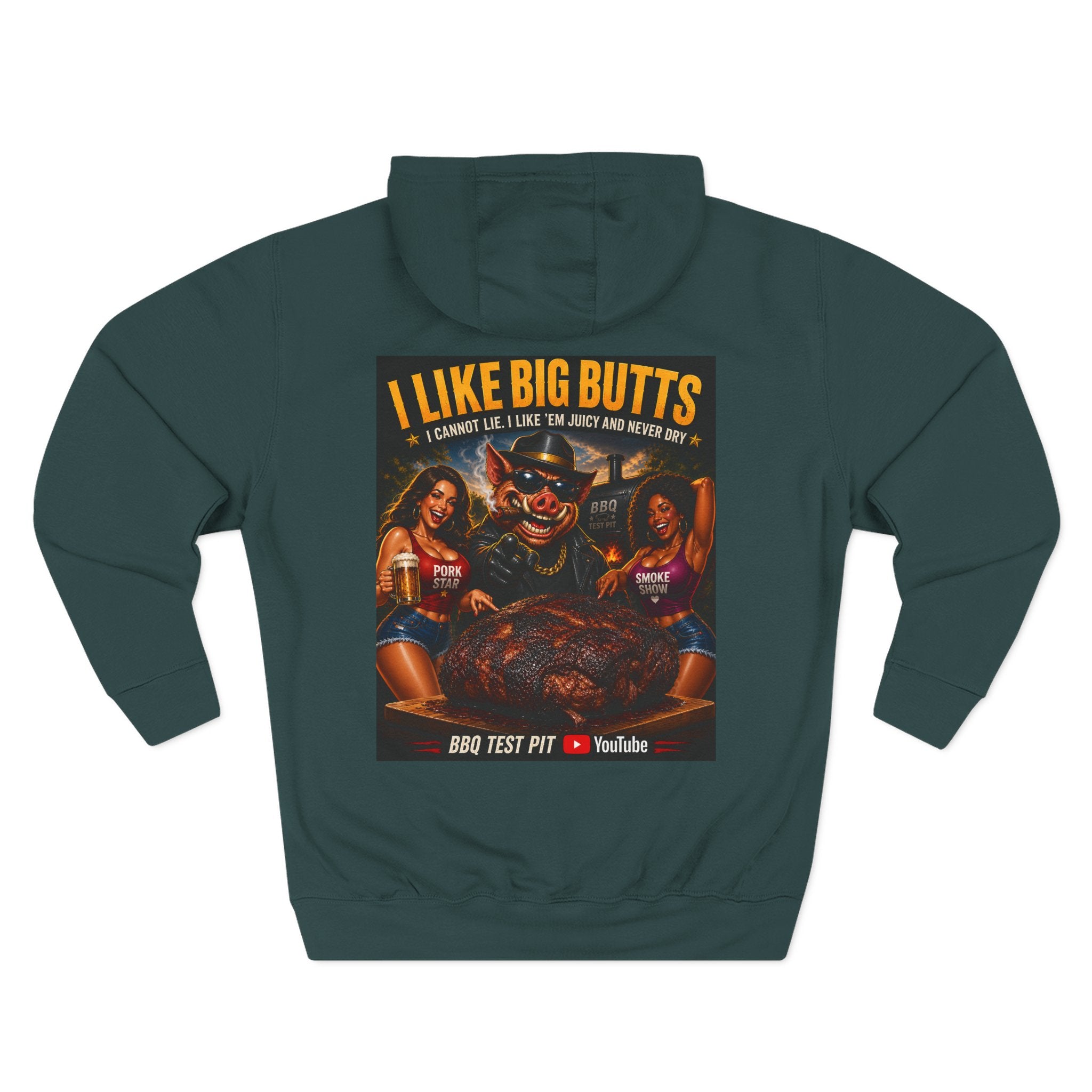 I Like Big Butts BBQ Hoodie — Premium Heavyweight Fleece | BBQ Test Pit