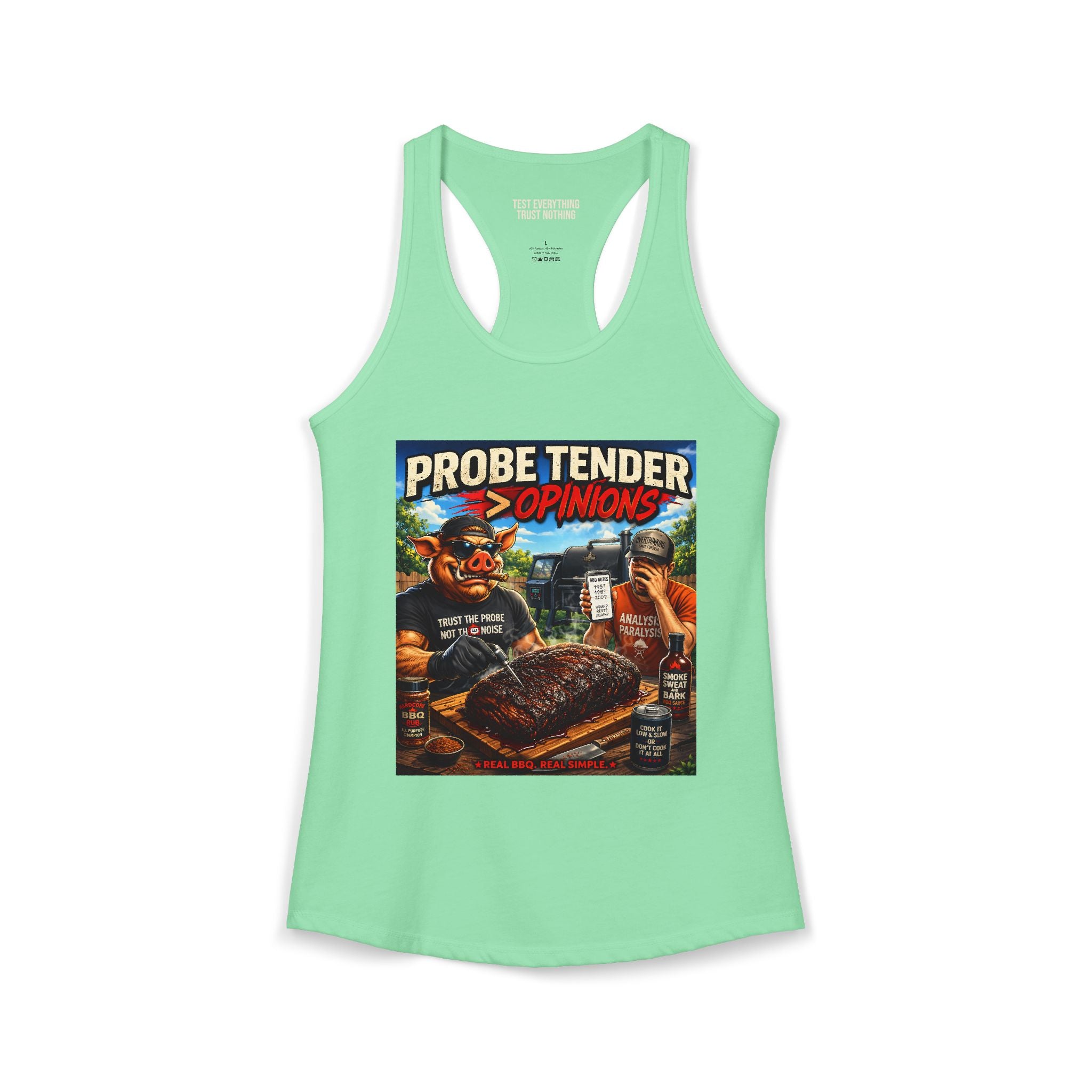 Probe Tender > Opinions Women's Tank Top — Premium Racerback | BBQ Test Pit