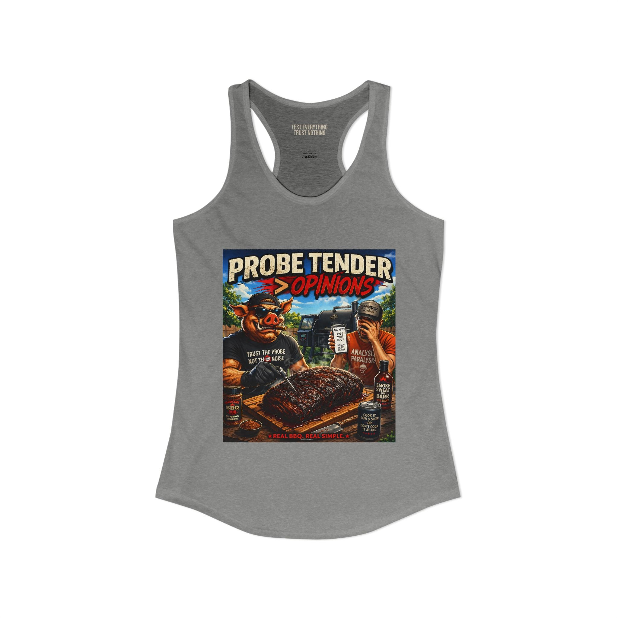 Probe Tender > Opinions Women's Tank Top — Premium Racerback | BBQ Test Pit