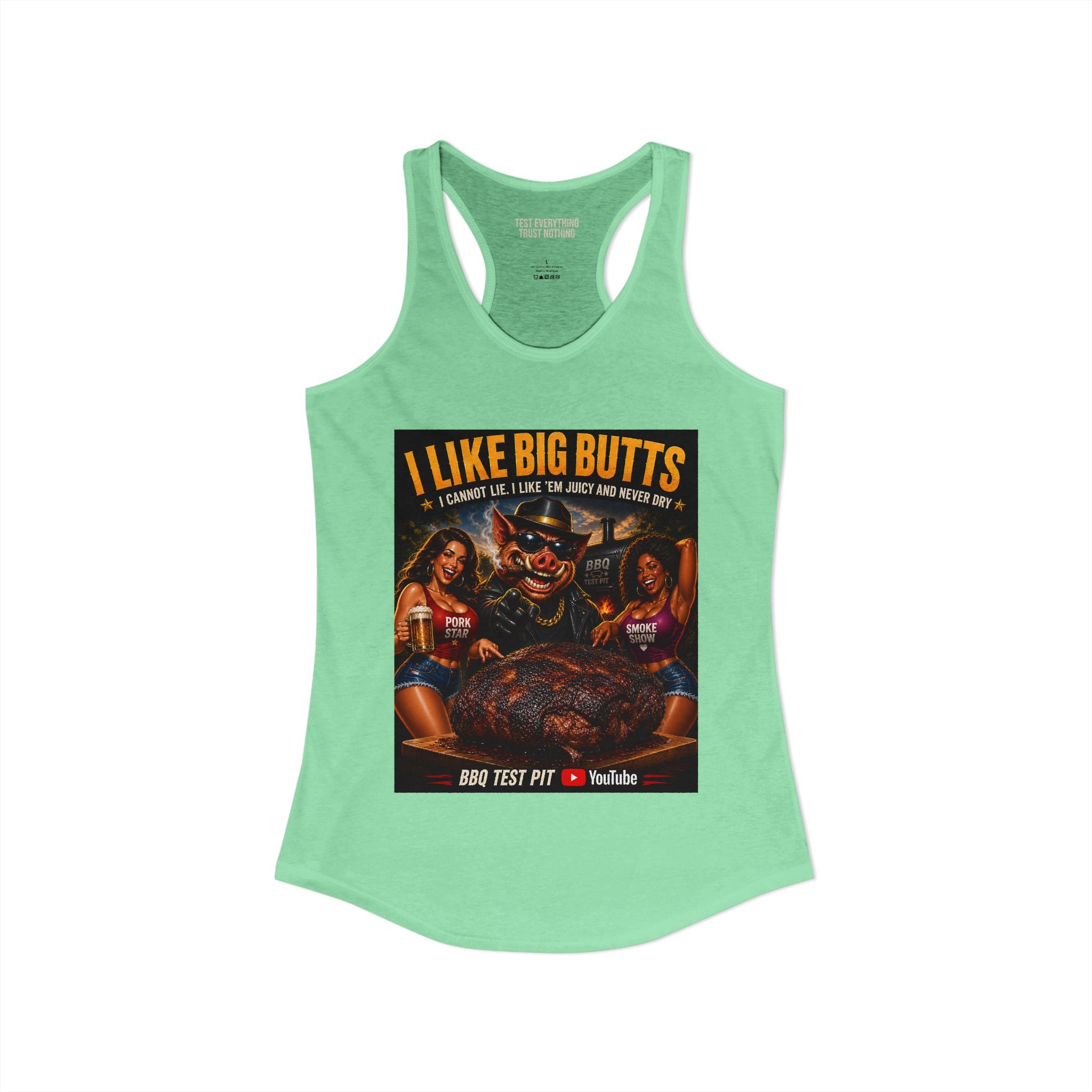I Like Big BUTTS Women's Tank Top — Premium Racerback | BBQ Test Pit