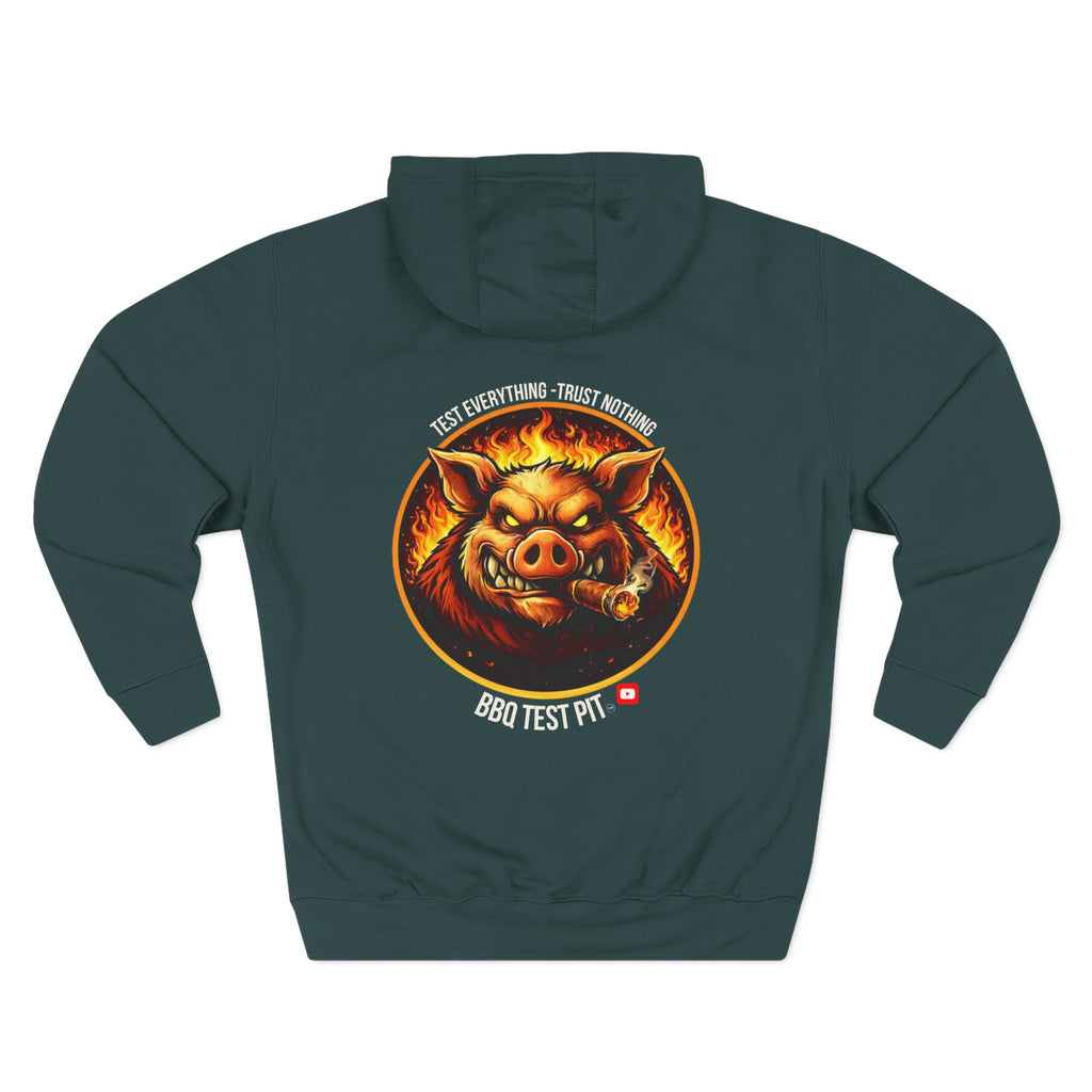 BBQ Test Pit Official Logo Hoodie — Premium Heavyweight Uniform | Batch 001