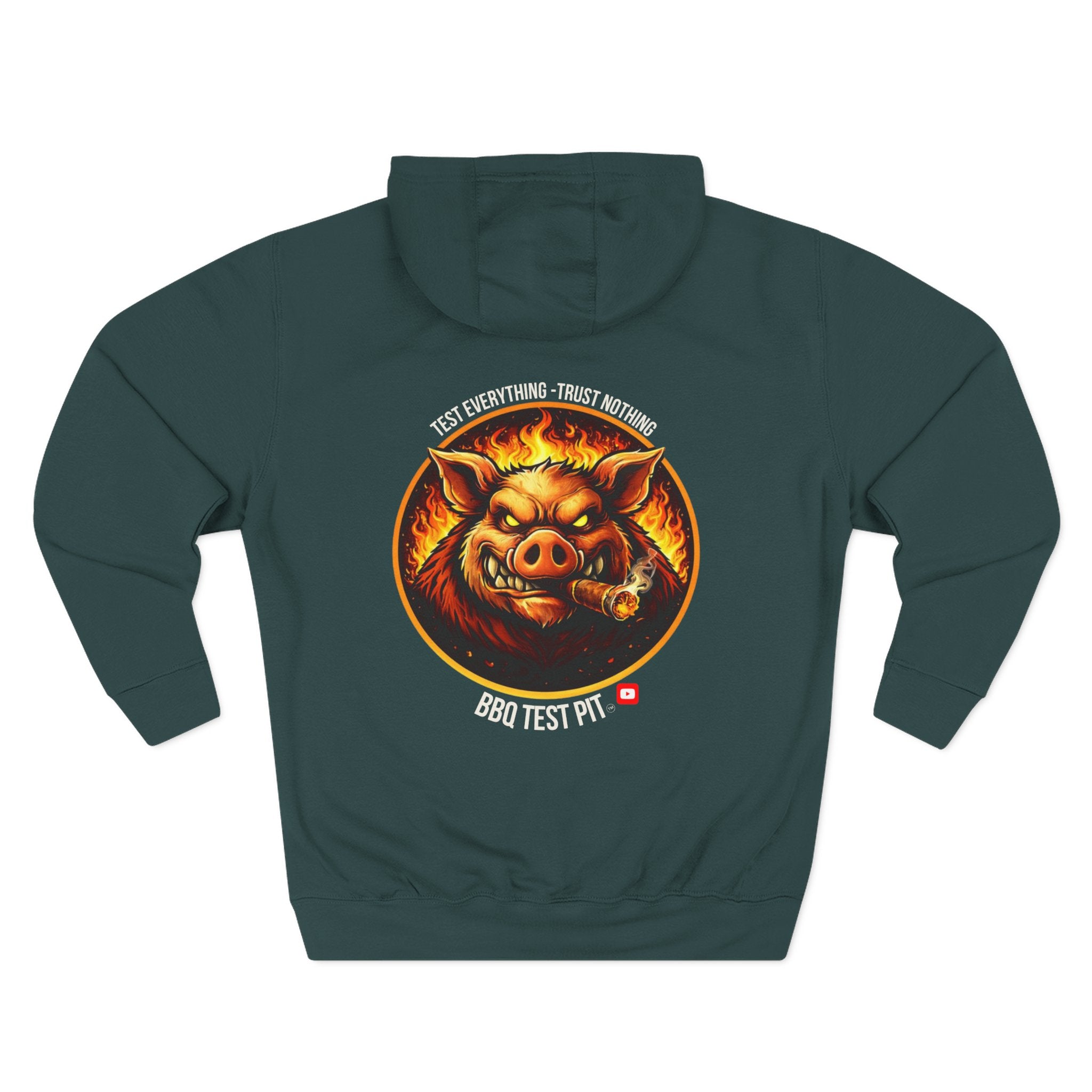BBQ Test Pit Official Logo Hoodie — Premium Heavyweight Uniform | Batch 001