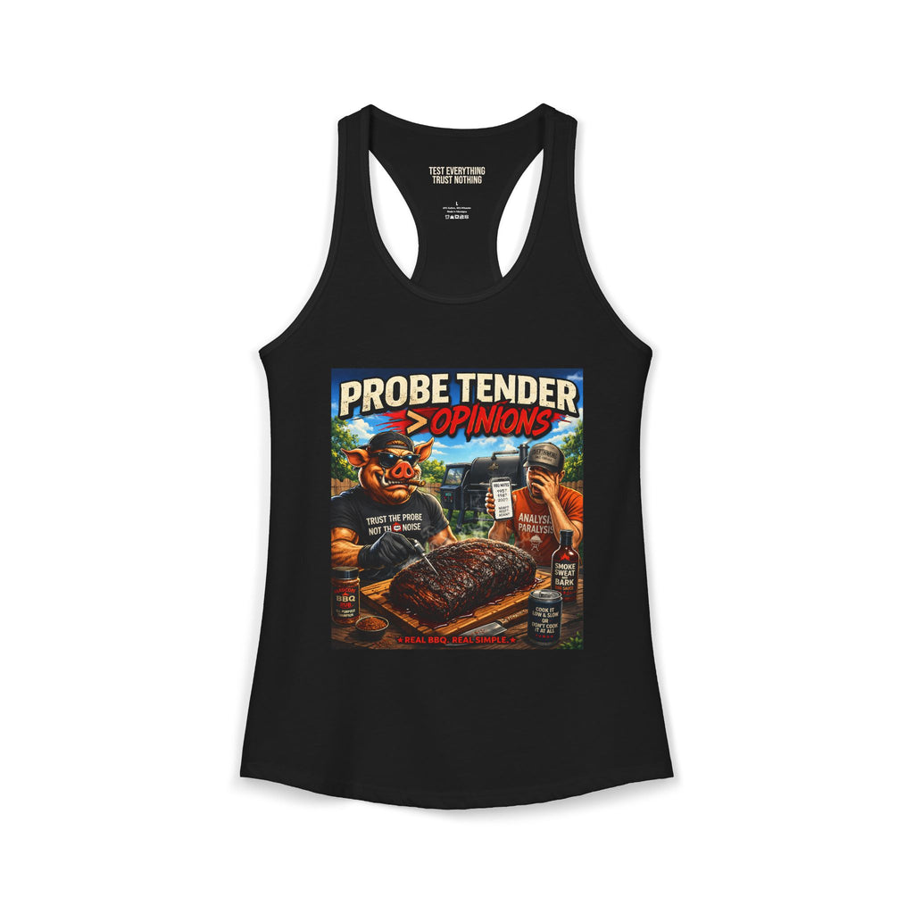 Probe Tender > Opinions Women's Tank Top — Premium Racerback | BBQ Test Pit