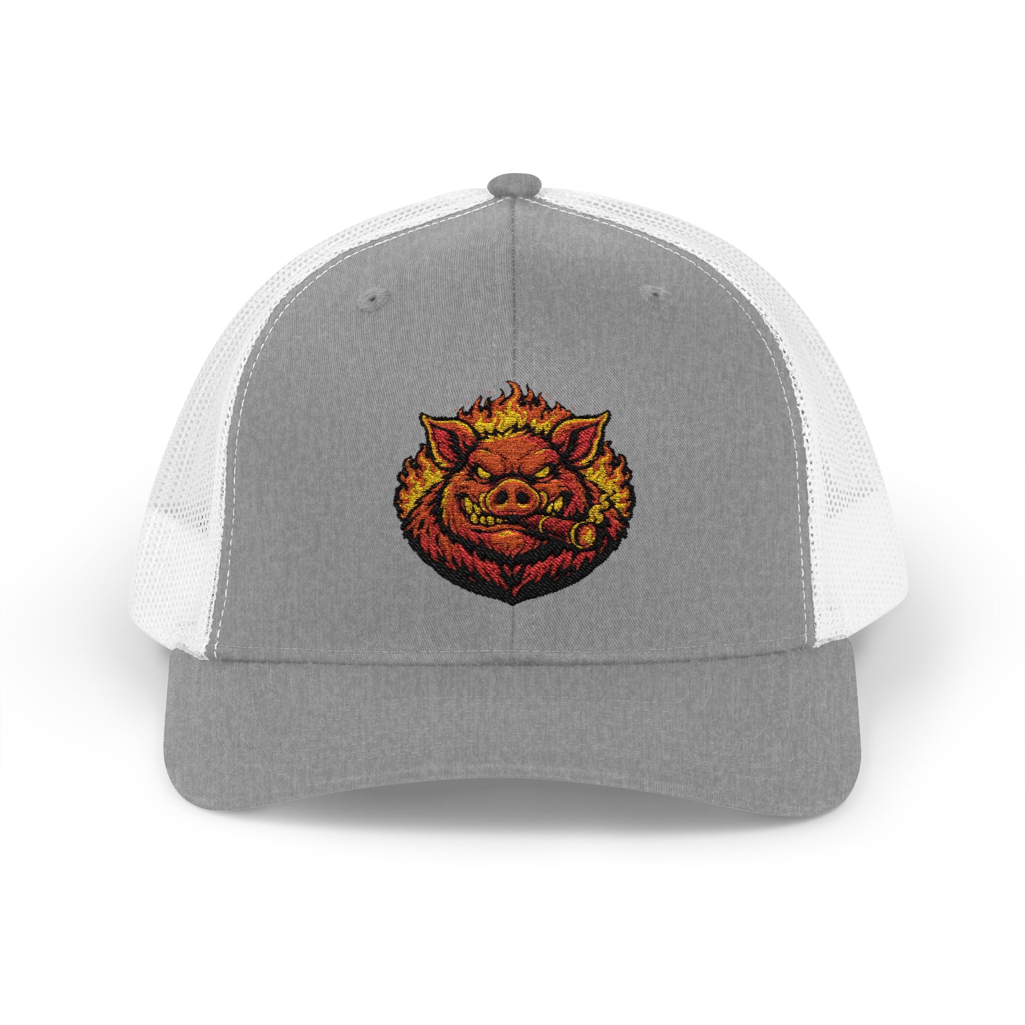 BBQ Test Pit Official Trucker Hat — Structured Snapback | Yupoong 6606