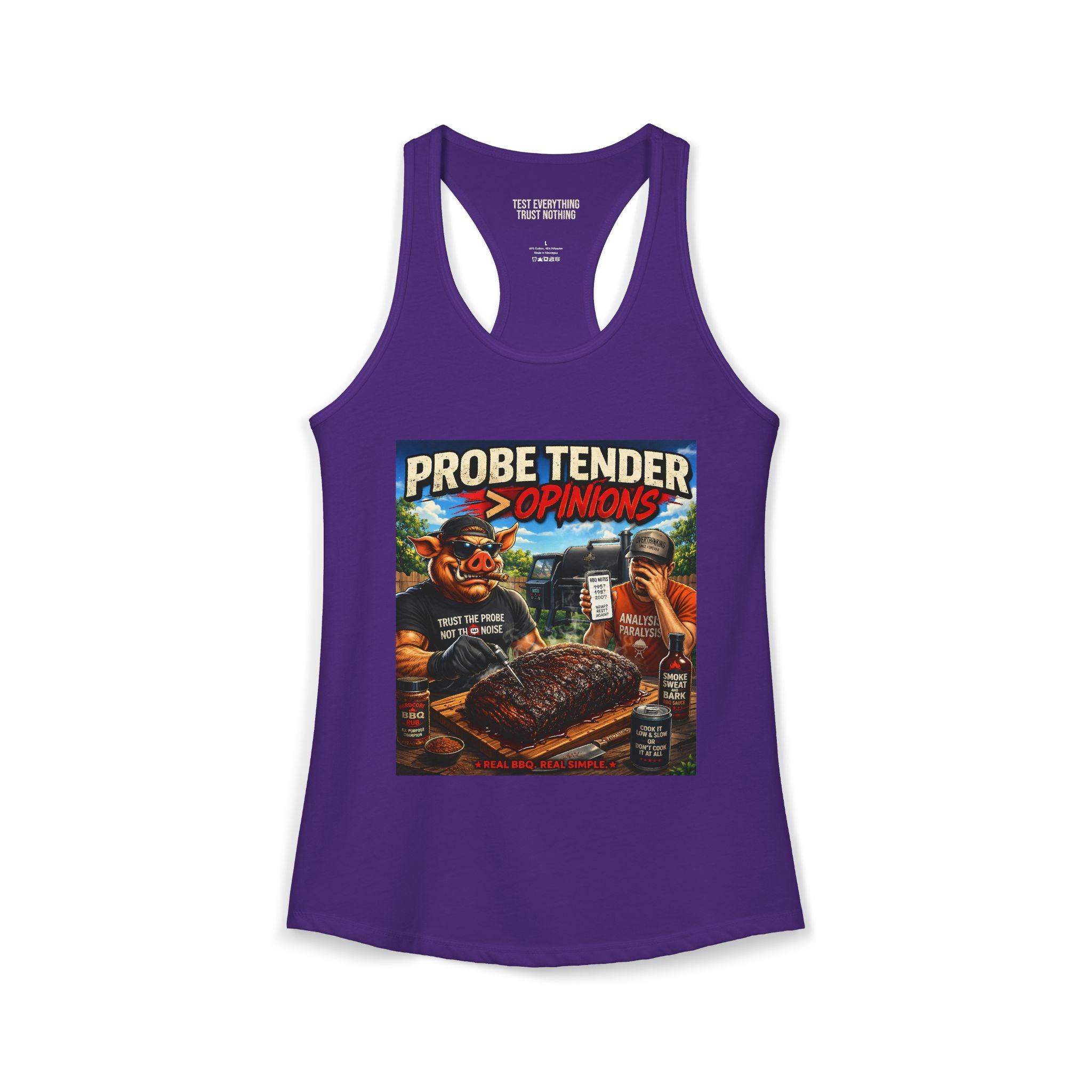 Probe Tender > Opinions Women's Tank Top — Premium Racerback | BBQ Test Pit