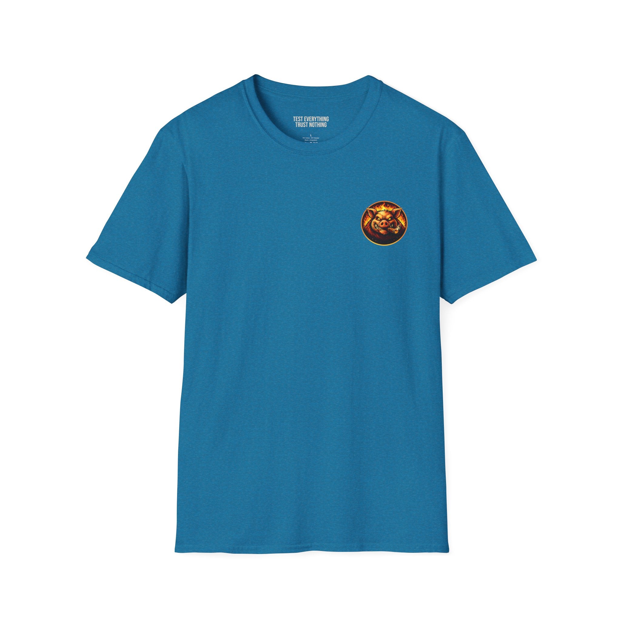 Stop Staring At My Rack T-Shirt — Premium Softstyle Rib Tee | BBQ Test Pit