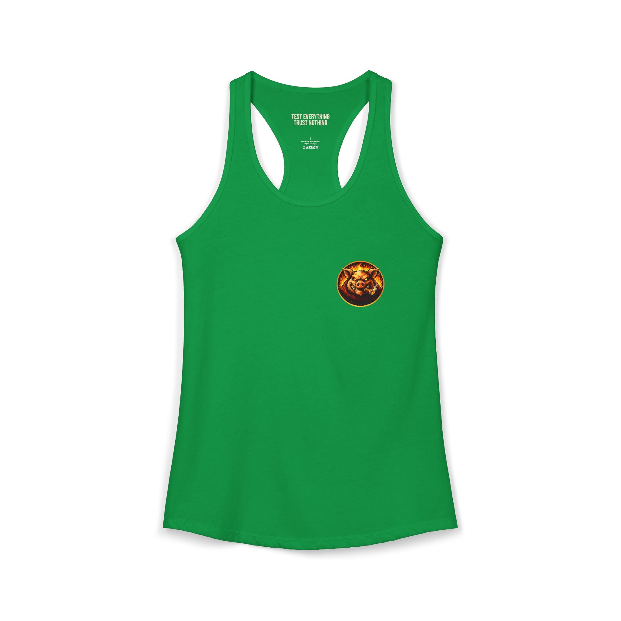 BBQ Test Pit Official Logo Women's Tank Top — Premium Racerback | Batch 001