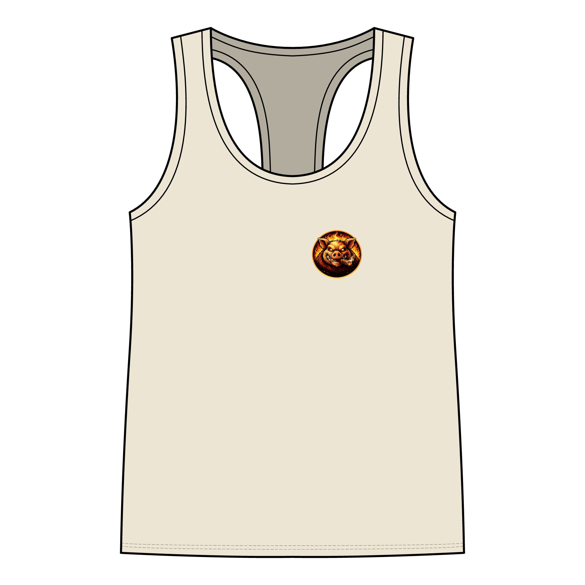 Whatever You Made… Stop Calling It BBQ. – BBQ Test Pit Funny BBQ Racer Back Woman's Tank Top