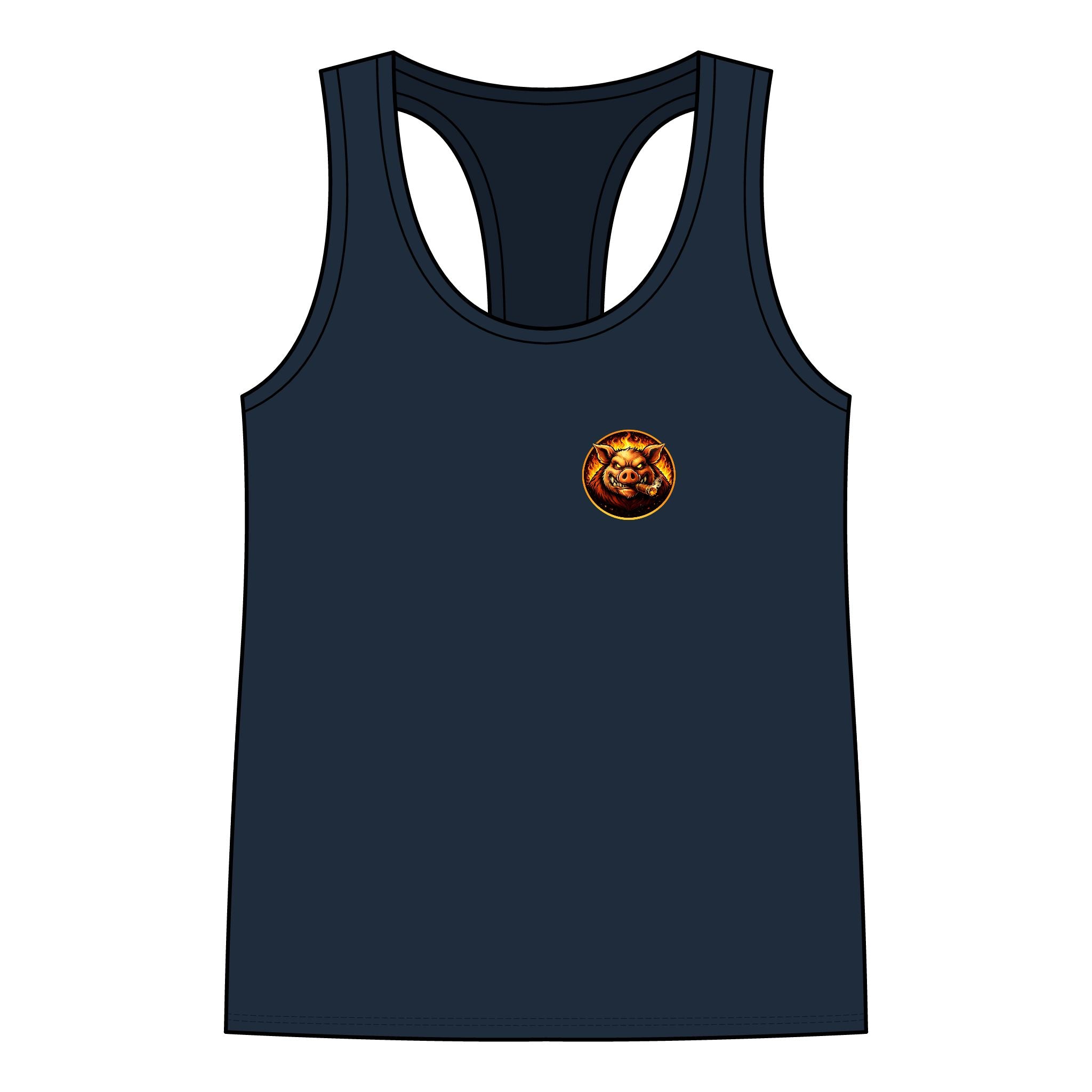 Whatever You Made… Stop Calling It BBQ. – BBQ Test Pit Funny BBQ Racer Back Woman's Tank Top