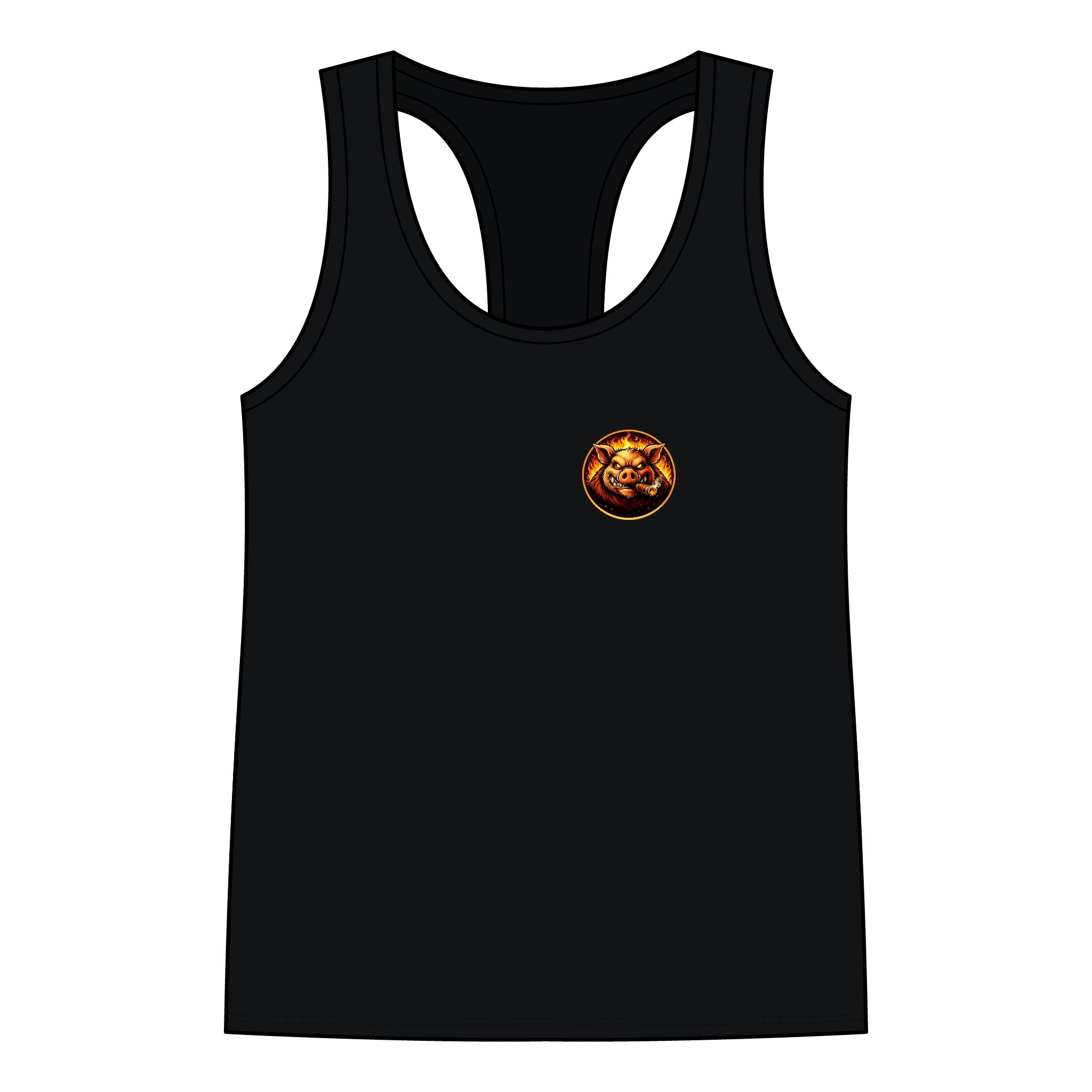 Whatever You Made… Stop Calling It BBQ. – BBQ Test Pit Funny BBQ Racer Back Woman's Tank Top