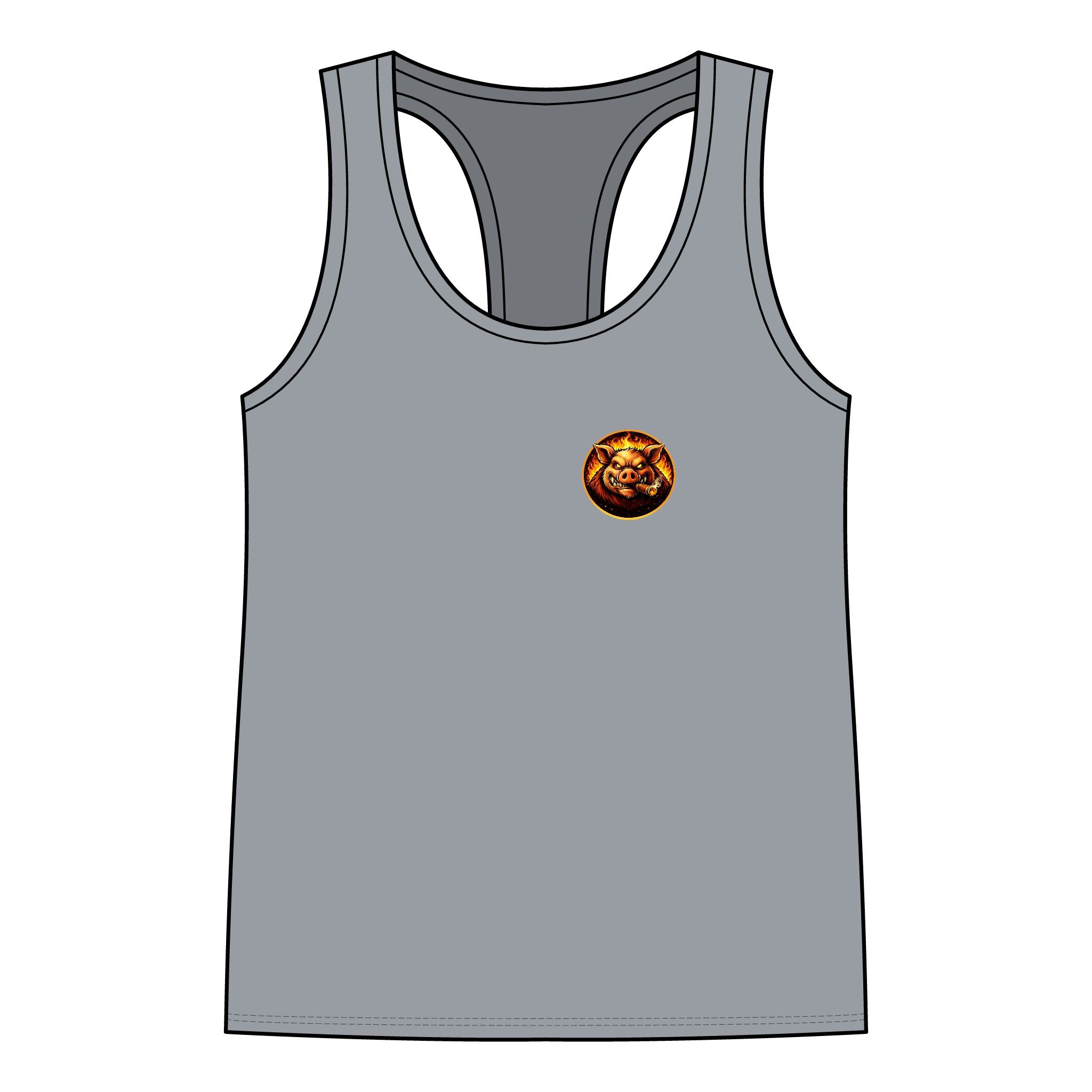 Whatever You Made… Stop Calling It BBQ. – BBQ Test Pit Funny BBQ Racer Back Woman's Tank Top