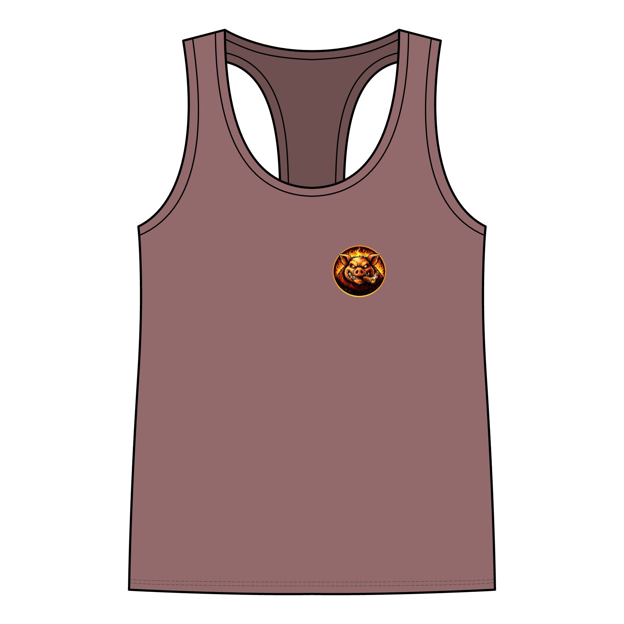 Whatever You Made… Stop Calling It BBQ. – BBQ Test Pit Funny BBQ Racer Back Woman's Tank Top