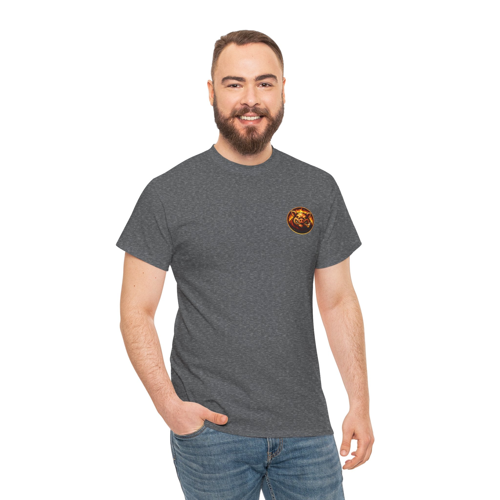 Whatever You Made… Stop Calling It BBQ. – BBQ Test Pit Funny BBQ Heavy Duty T-Shirt