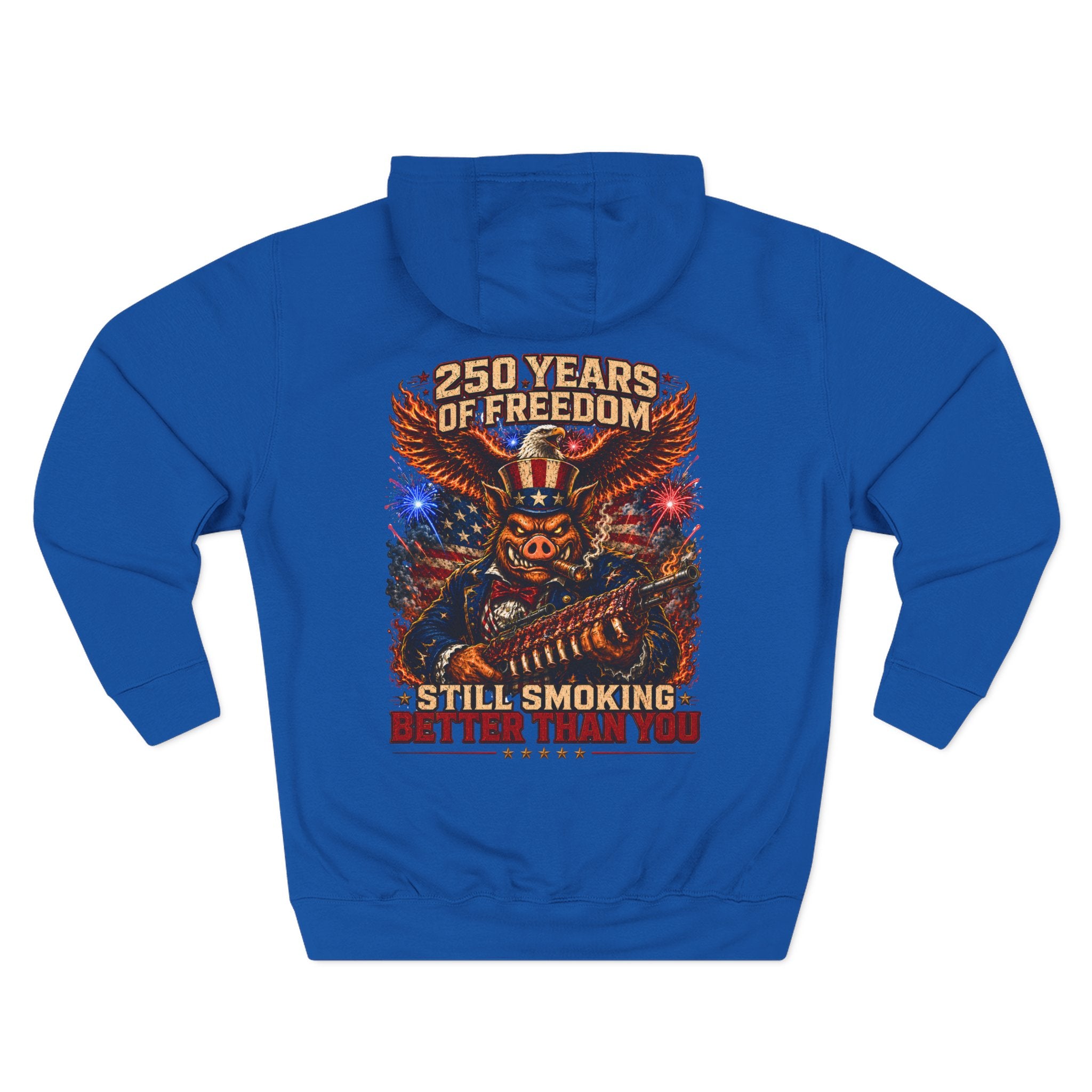 BBQ Test Pit America's 250th Birthday Hoodie | Limited Edition Patriotic Fleece