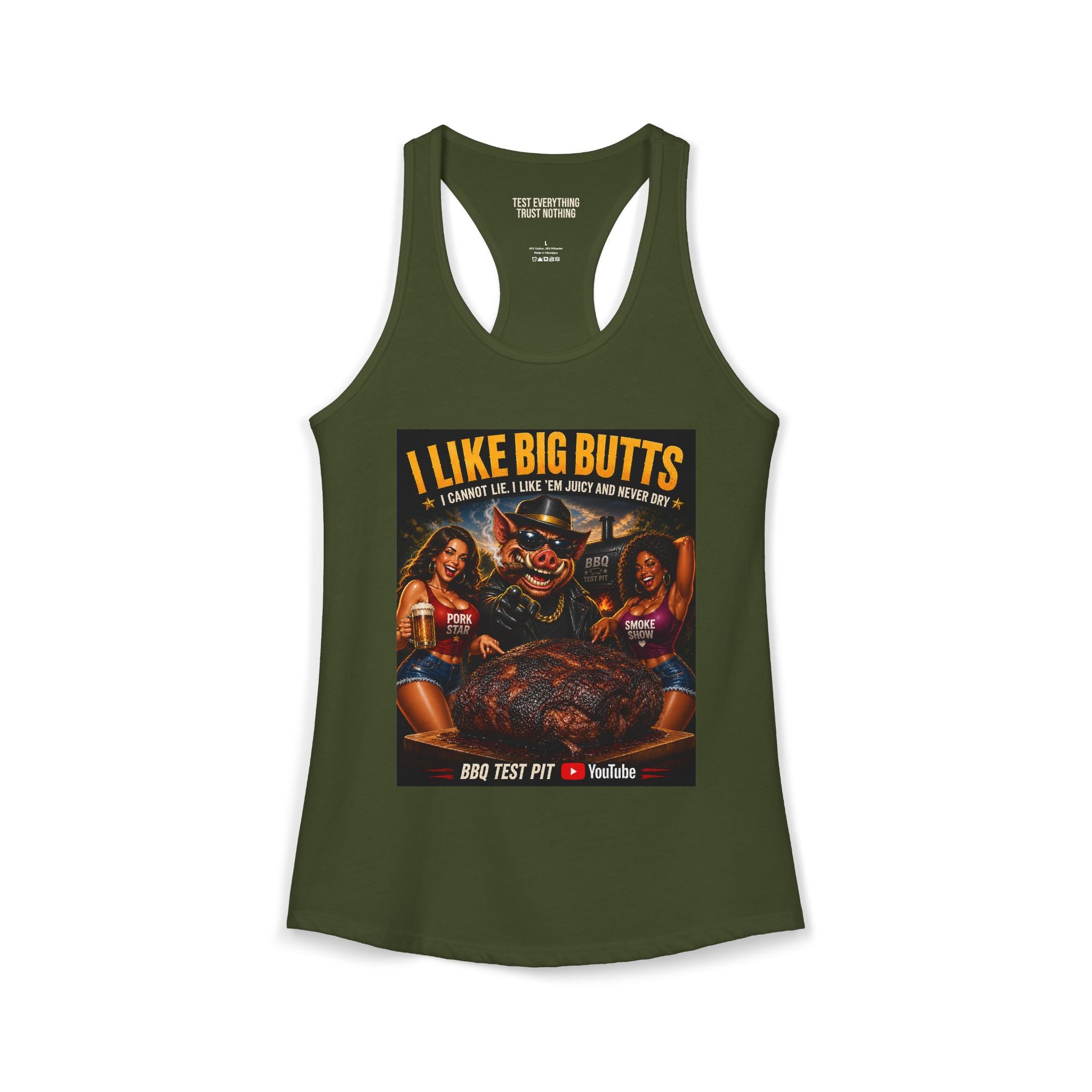 I Like Big BUTTS Women's Tank Top — Premium Racerback | BBQ Test Pit