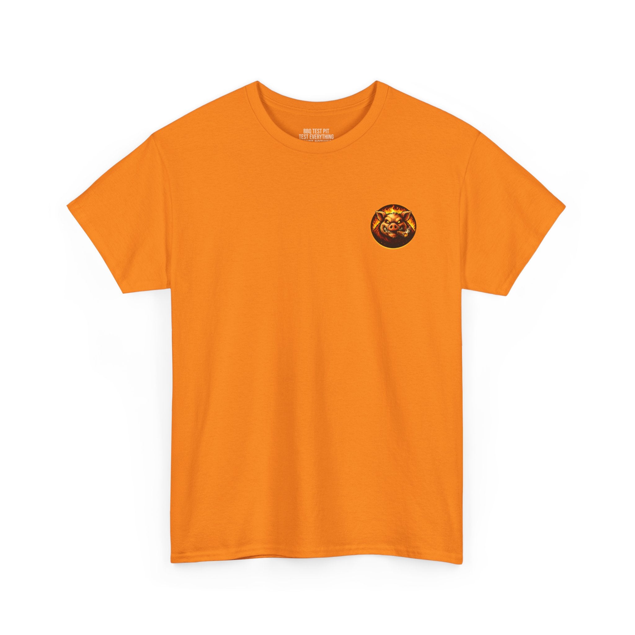 Whatever You Made… Stop Calling It BBQ. – BBQ Test Pit Funny BBQ Heavy Duty T-Shirt