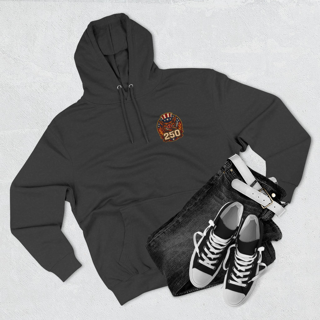 BBQ Test Pit America's 250th Birthday Hoodie | Limited Edition Patriotic Fleece