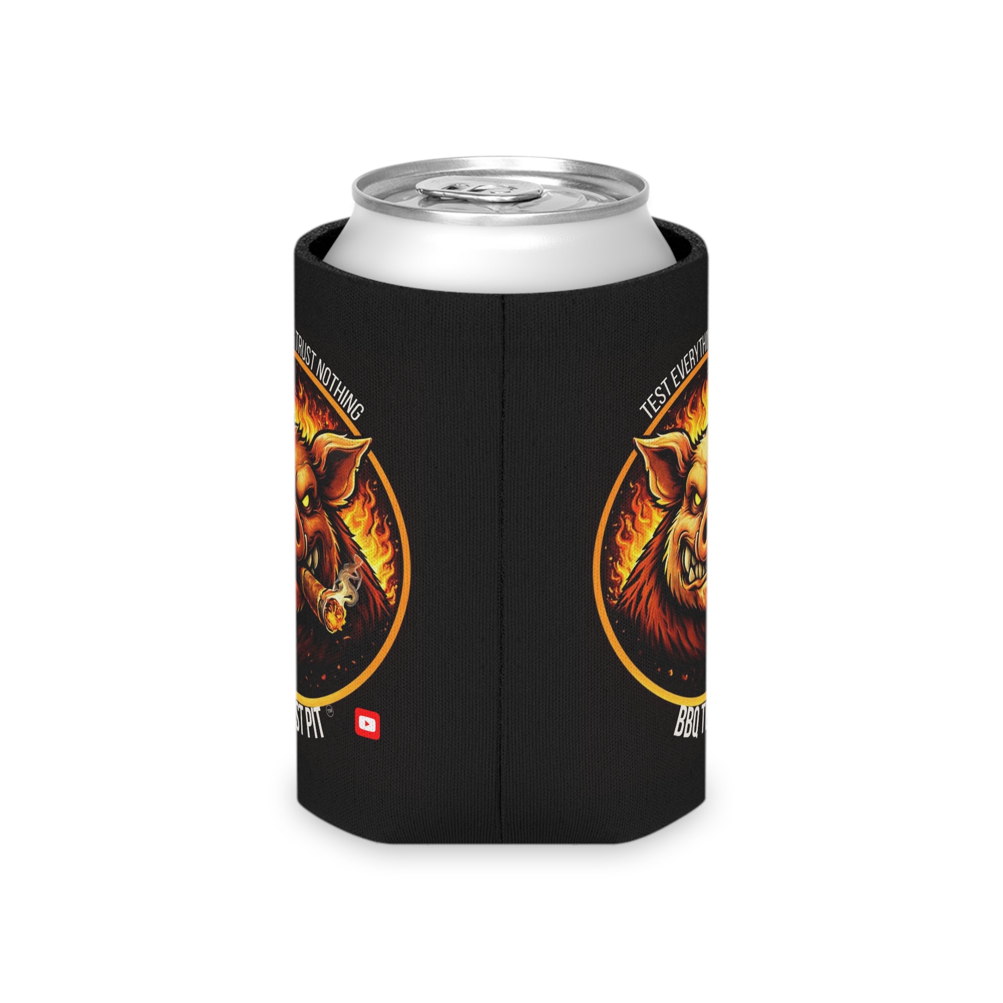 BBQ Test Pit Can Cooler — Insulated Beer Sleeves | Regular & Slim Can Options